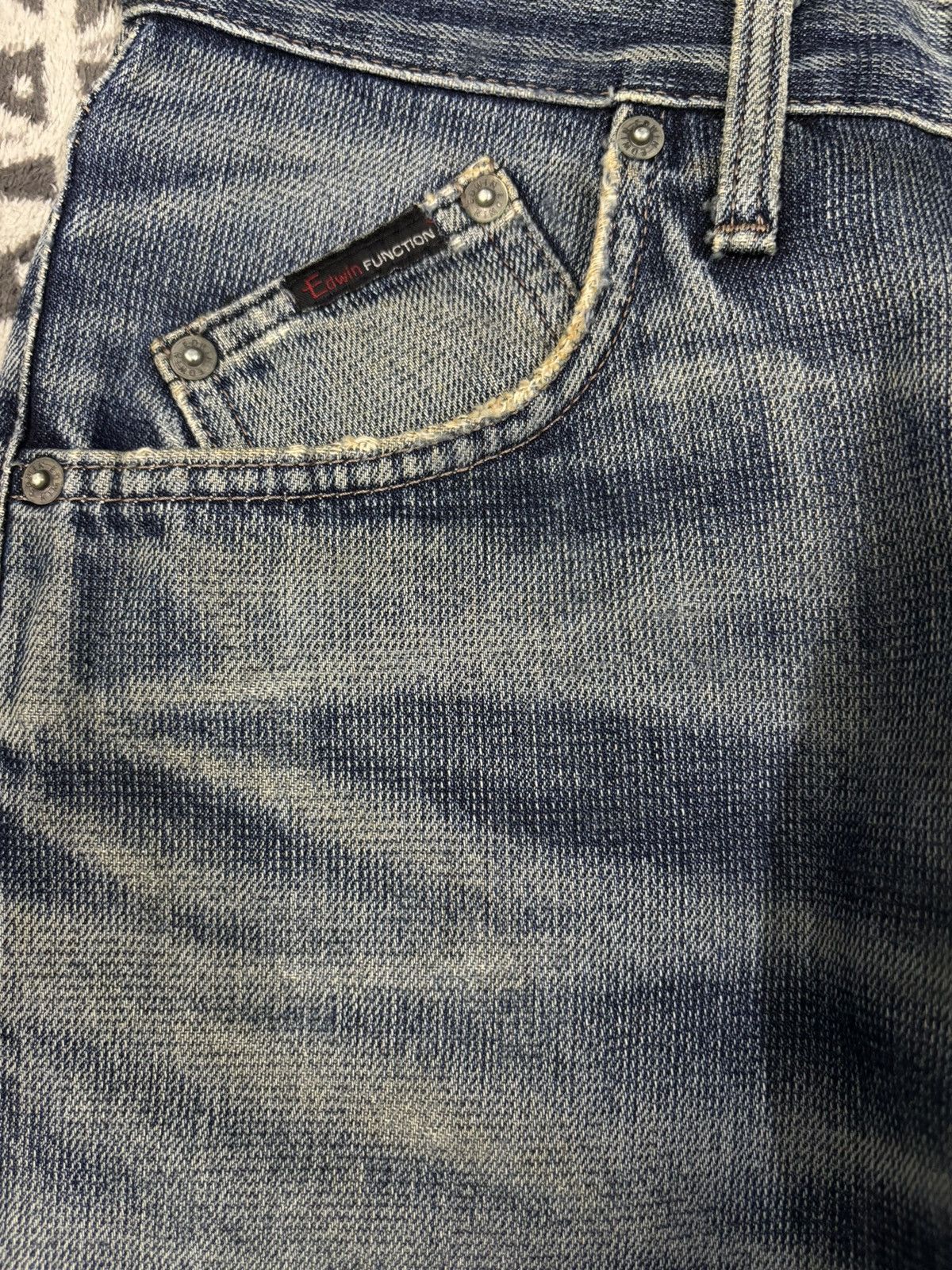 Edwin Edwin EZ-503 E Function Whiskers Rusty Wash Loose Fit Jeans Size US 29 - 4 Thumbnail