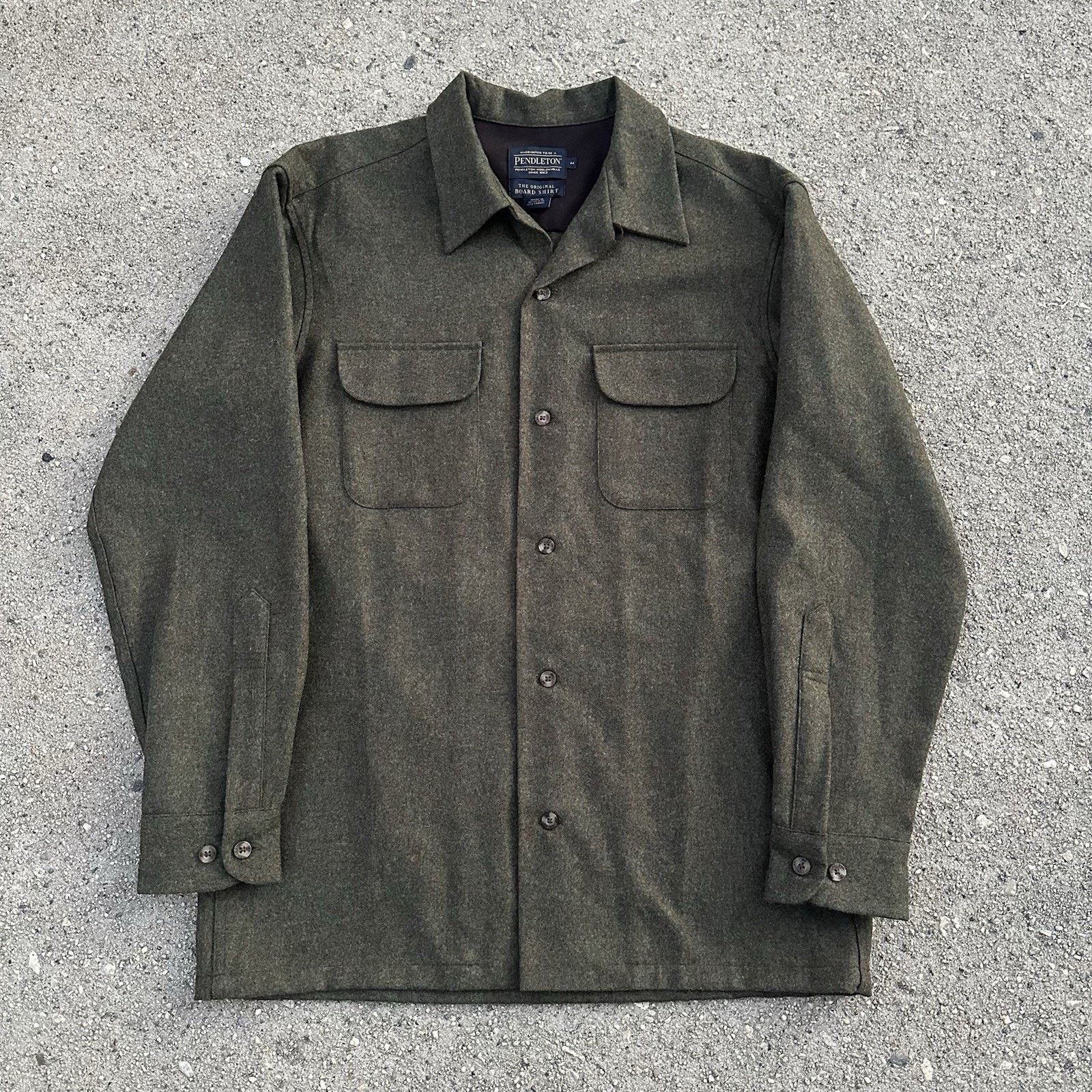 Pendleton Pendleton The Original Olive Green Wool Board Shirt Size US M / EU 48-50 / 2 - 2 Thumbnail