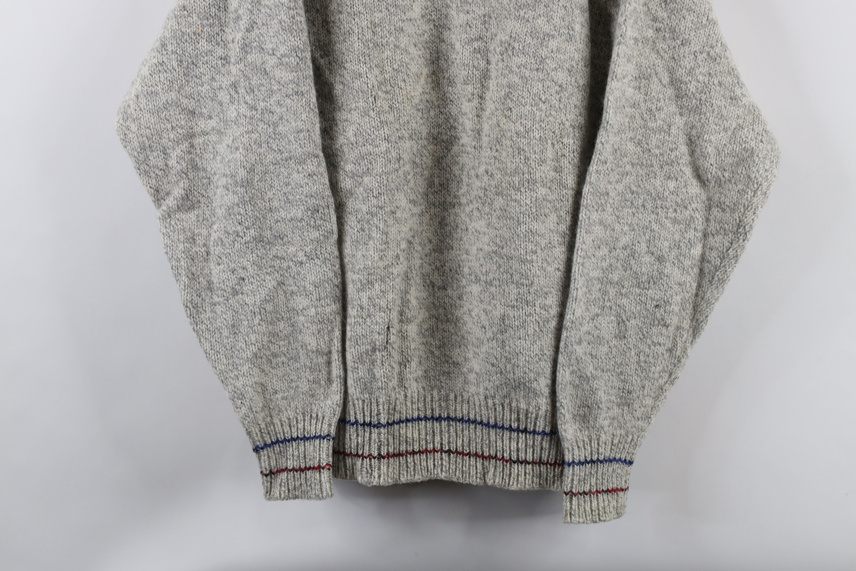 Vintage Vintage 90s Streetwear Heavyweight Wool Blend Knit Sweater Size US L / EU 52-54 / 3 - 3 Thumbnail