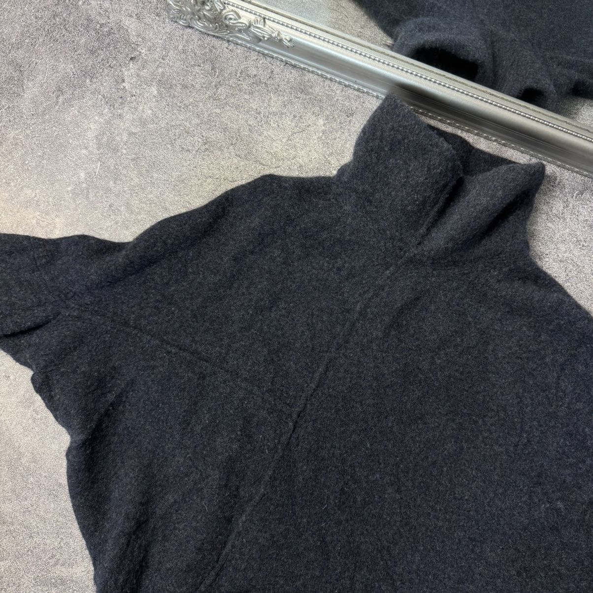 Allsaints AllSaints Charcoal High Neck Sweater Avantgarde Asymmetrical Size M / US 6-8 / IT 42-44 - 3 Thumbnail
