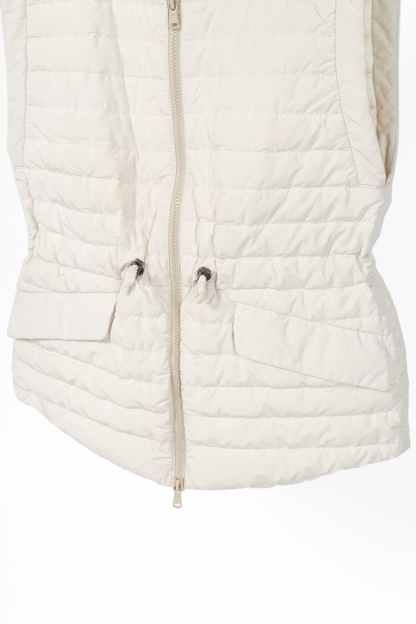Brunello Cucinelli Brunello Cucinelli SS15 Ecru Taffeta Quilted Down Vest Size S / US 4 / IT 40 - 5 Thumbnail