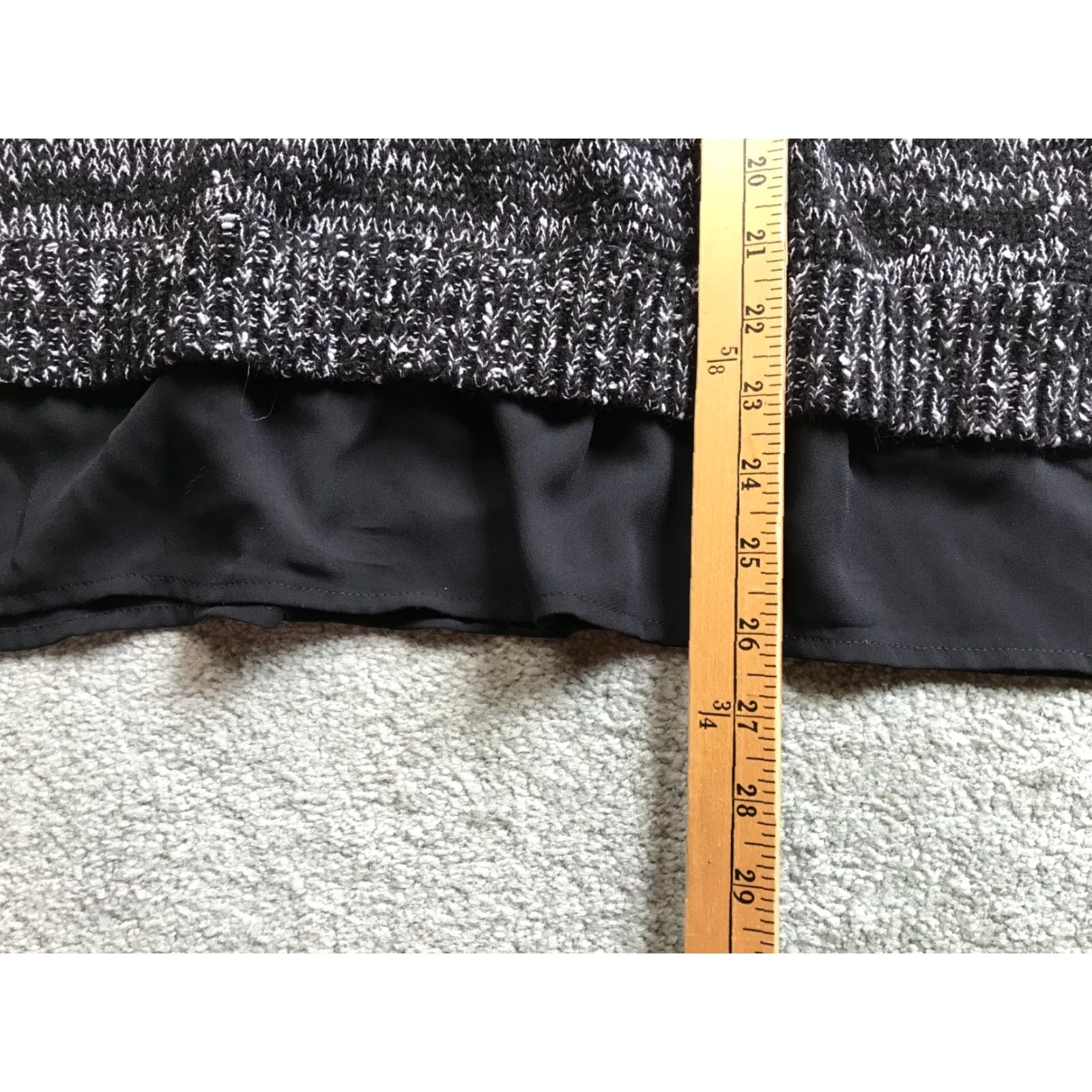 Croft & Barrow Croft & Barrow Sweater Women's Large Black White Pullover Crew Neck Casual Knit Size L / US 10 / IT 46 - 4 Thumbnail