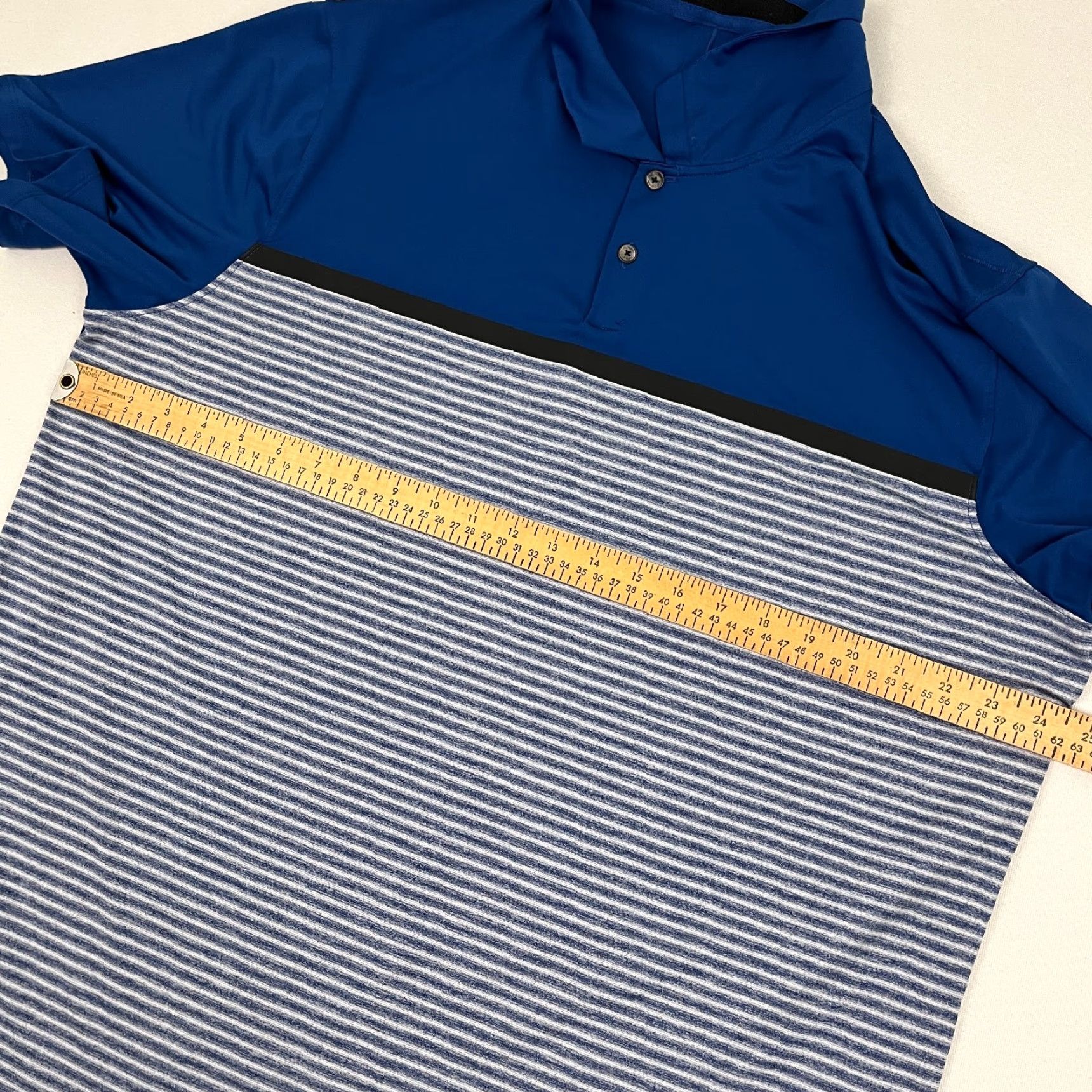 Nike Nike Tiger Woods Polo Shirt Mens XL Blue Striped Active Golf Performance Preppy Size US XL / EU 56 / 4 - 7 Thumbnail