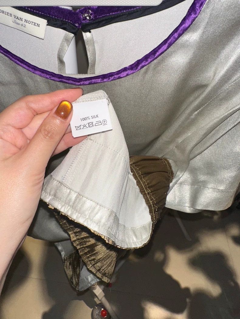 Dries Van Noten Dries Van Noten size:42 A beautiful white silk short-sleev Size M / US 6-8 / IT 42-44 - 9 Thumbnail