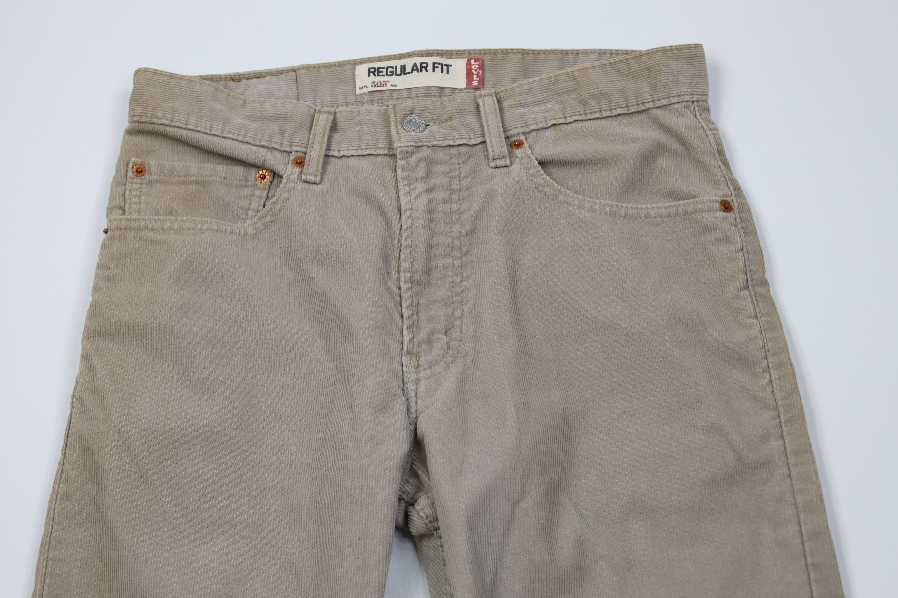 Levi's Vintage Y2K Levis 505 Regular Straight Leg Corduroy Pants Size US 31 - 2 Thumbnail