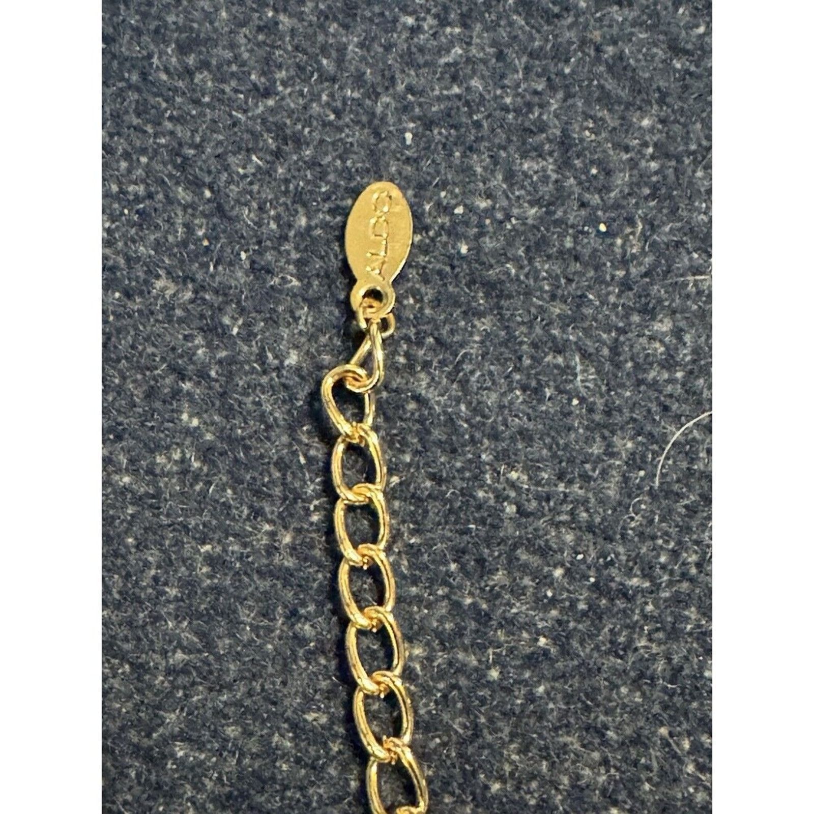 Aldo Aldo Black Mesh Sparkle Cord with Gold-Tone Bar 18in Size ONE SIZE - 5 Thumbnail