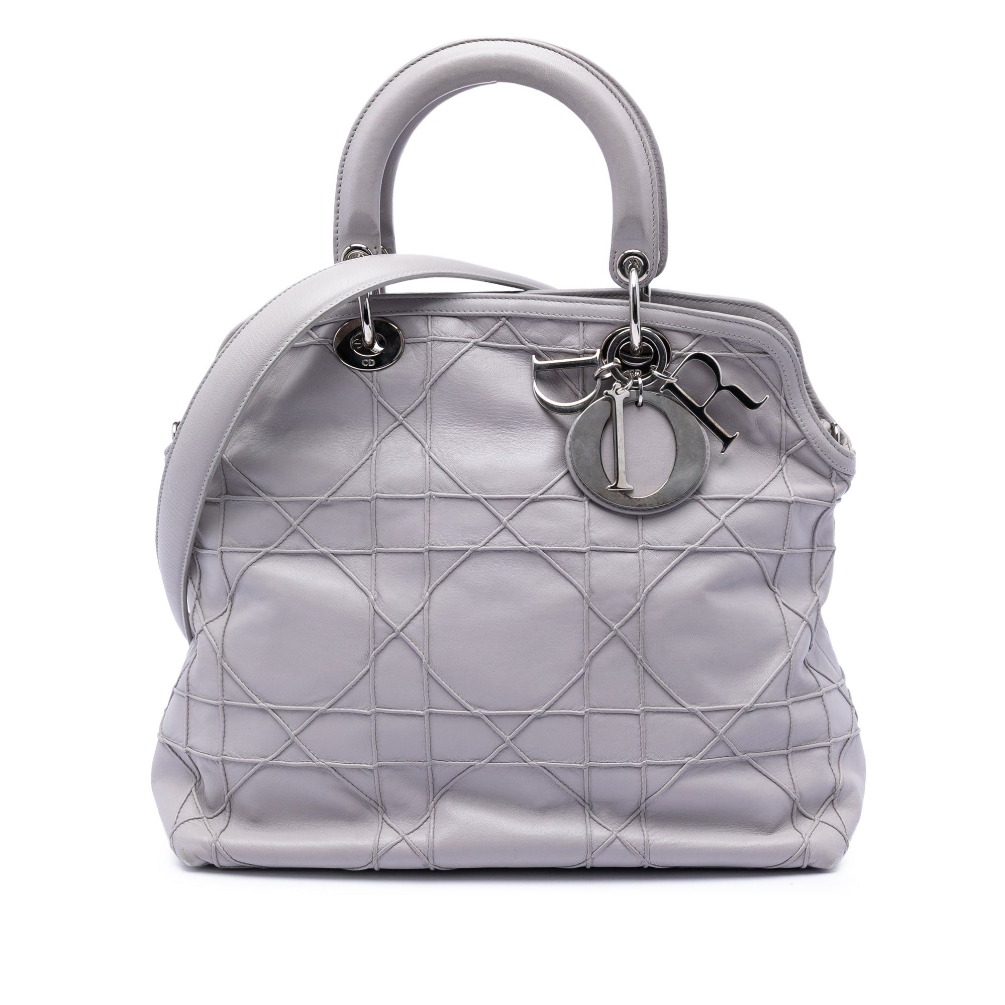 Dior Medium Lambskin Cannage Polochon Granville Satchel Size ONE SIZE - 1 Thumbnail