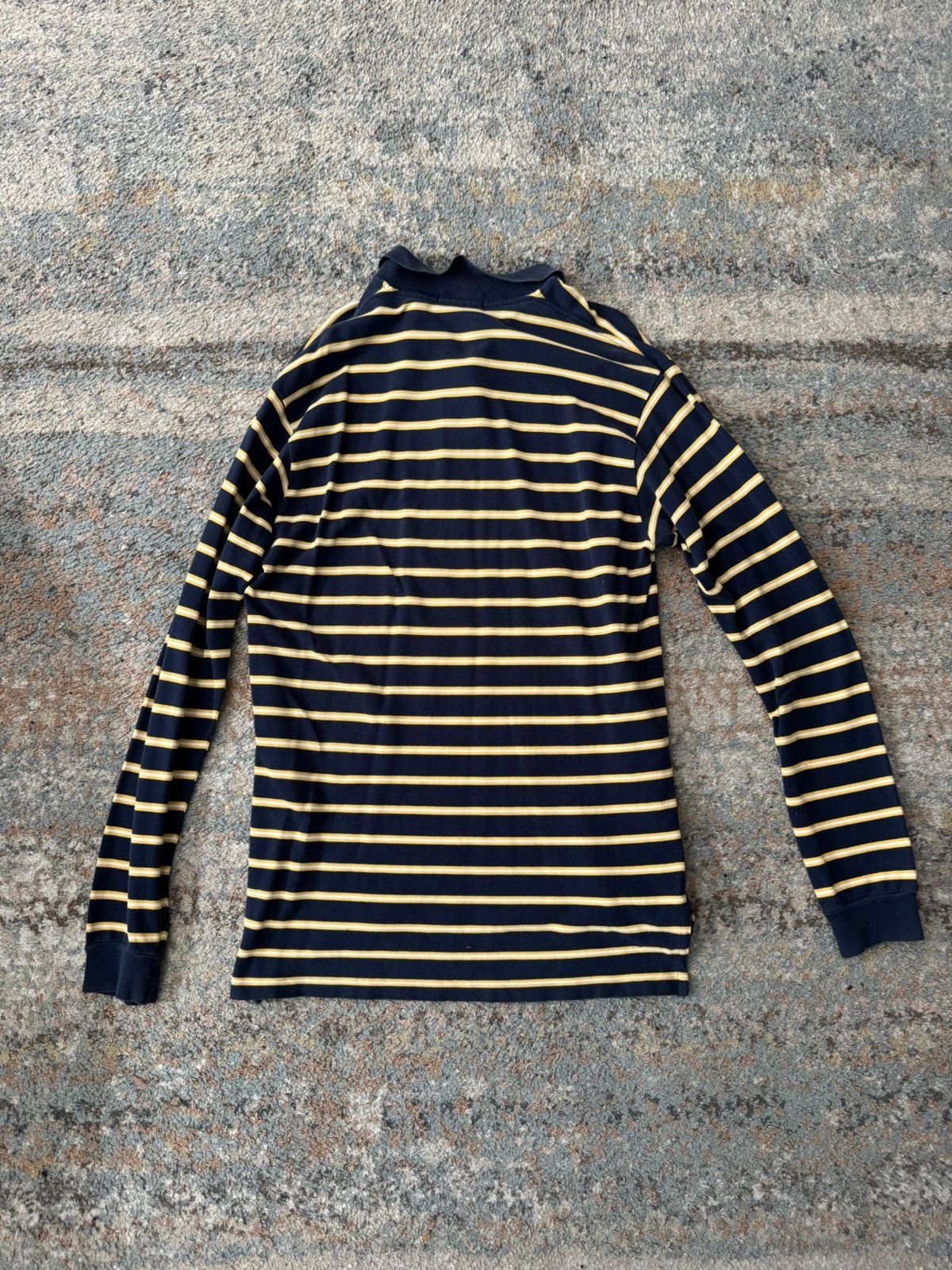 Ralph Lauren VTG Polo Ralph Lauren Rugby Shirt Large Blue Yellow Stripe Size US L / EU 52-54 / 3 - 6 Thumbnail