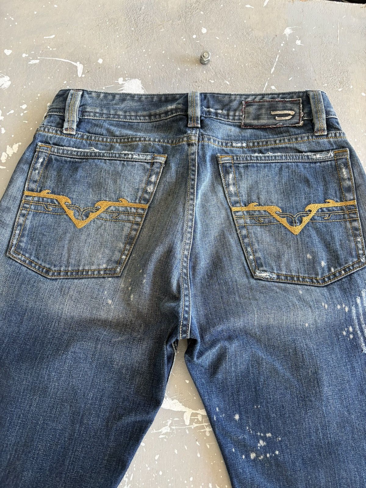 Diesel Vintage Distressed Diesel Acid Wash Denim Jeans Pants Size US 30 / EU 46 - 4 Thumbnail