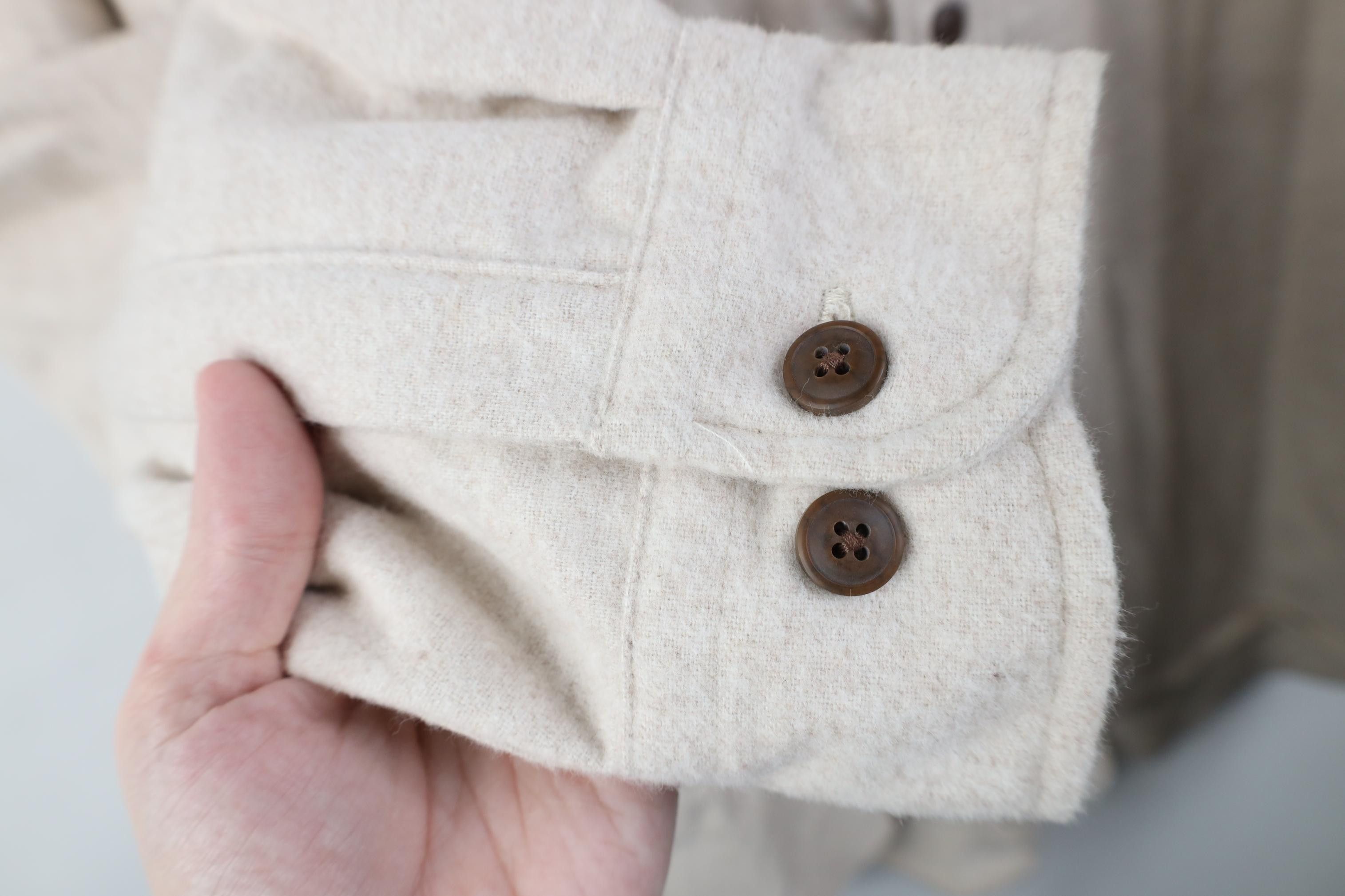 Vintage Vintage 90s Streetwear Chamois Cloth Button Shirt Beige Size US XL / EU 56 / 4 - 7 Thumbnail