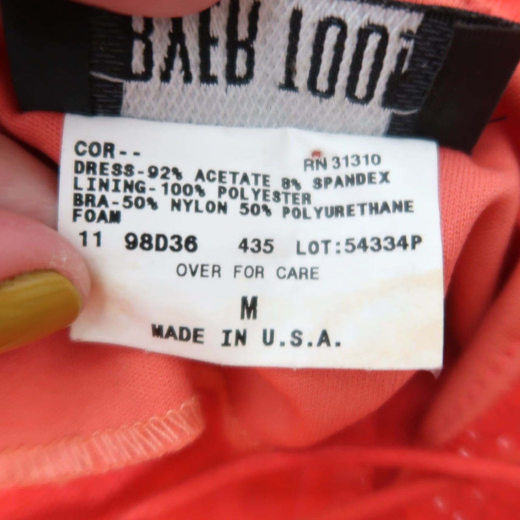 Vintage VINTAGE Byer Too! dress Party Mini 90s Coral Red Sparkly Asymmetrical Sleeveless M Womens Size M / US 6-8 / IT 42-44 - 6 Thumbnail