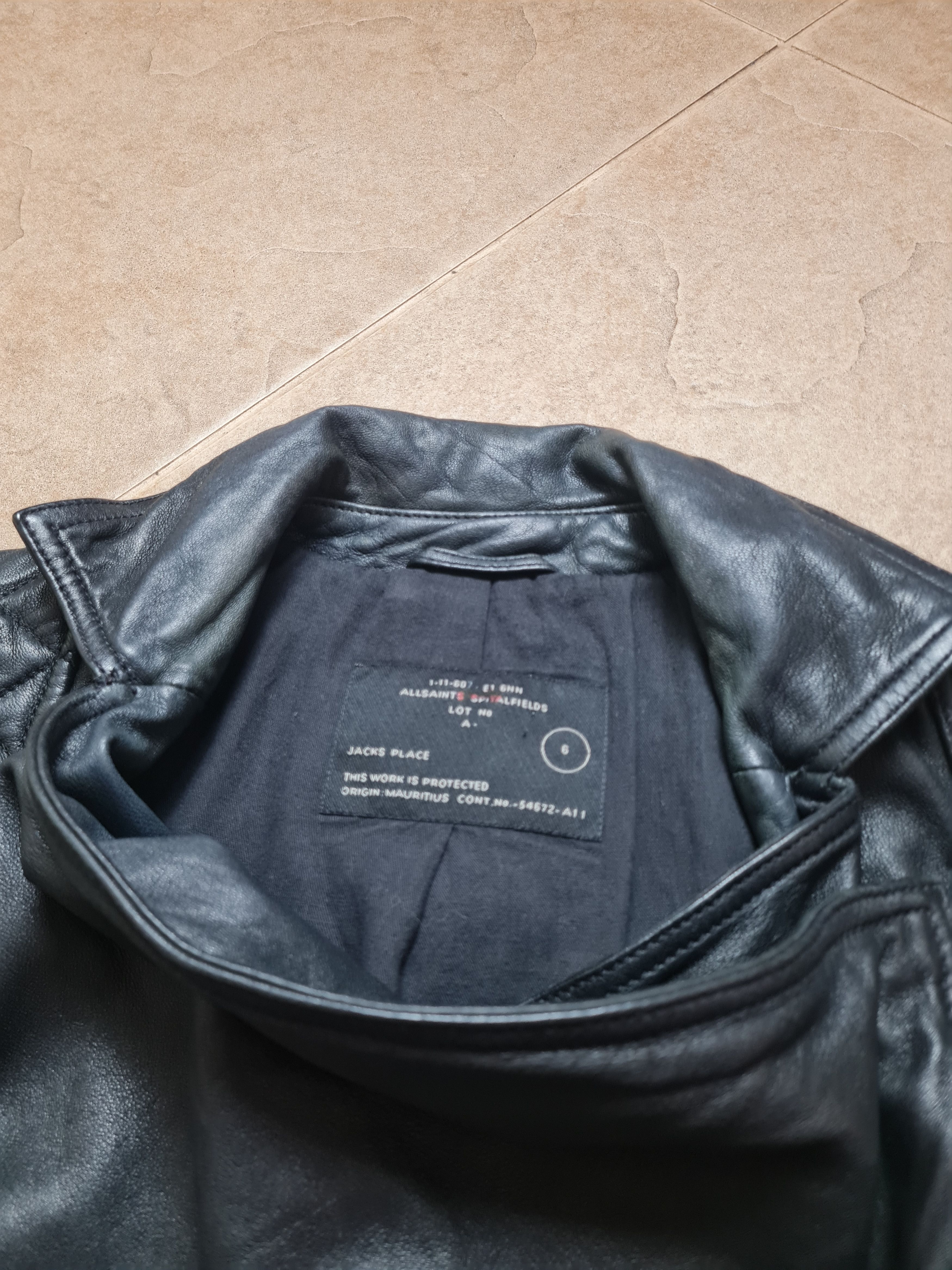 Allsaints VINTAGE ALL SAINTS STANTON LEATHER JACKET BLACK SIZE 6 Size M / US 6-8 / IT 42-44 - 8 Thumbnail