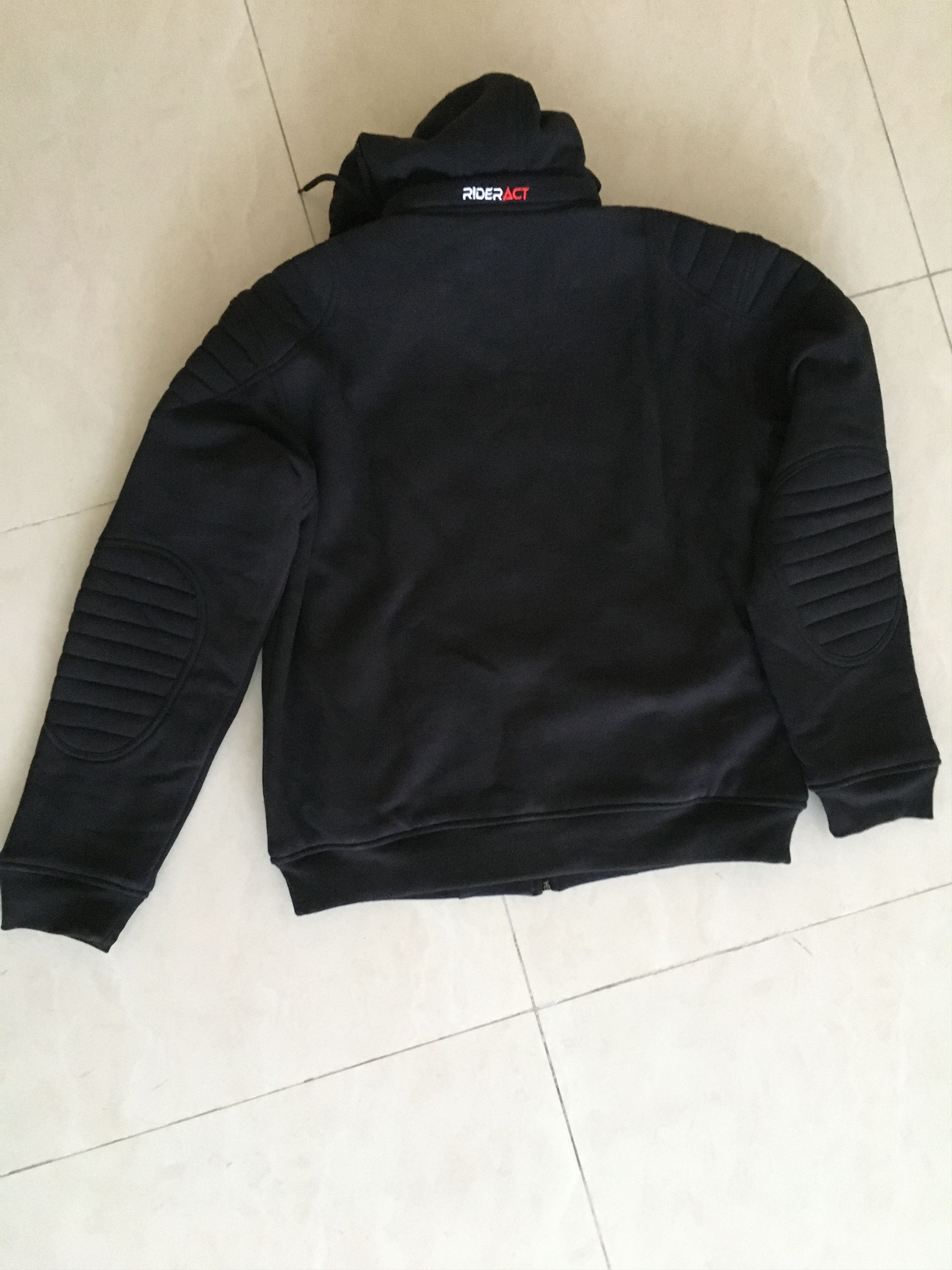 Active Ride Shop RIDERACT® Motorcycle Hoodie Black with Aramid Fiber Size US XS / EU 42 / 0 - 11 Thumbnail