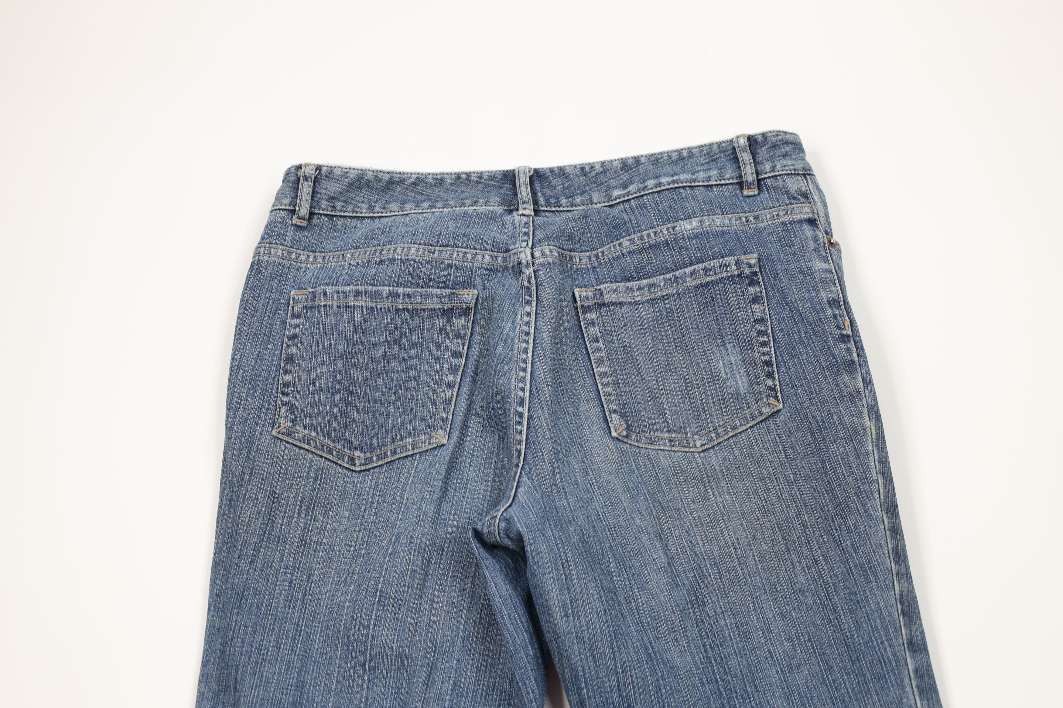 Vintage Vintage Y2K Babydoll Streetwear Wide Leg Denim Jeans Blue Size 32" / US 10 / IT 46 - 11 Thumbnail