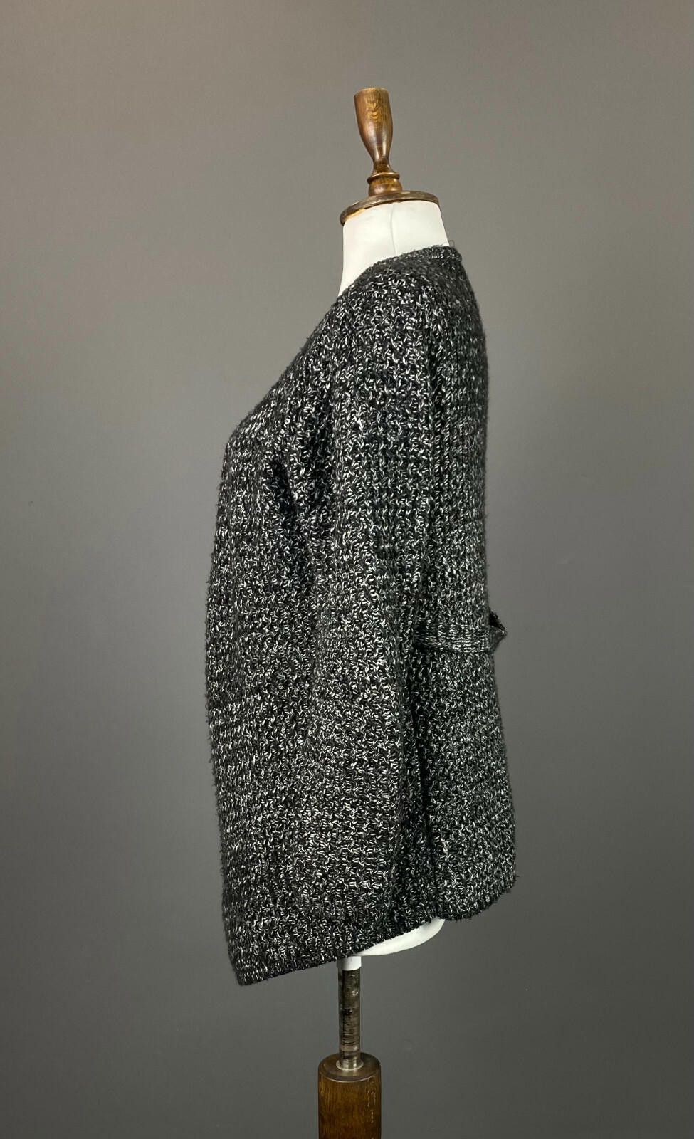 Woolrich Woolen Mills Ladies Woolrich Gray Wool Open Front Cardigan Sweater Size M / US 6-8 / IT 42-44 - 4 Thumbnail