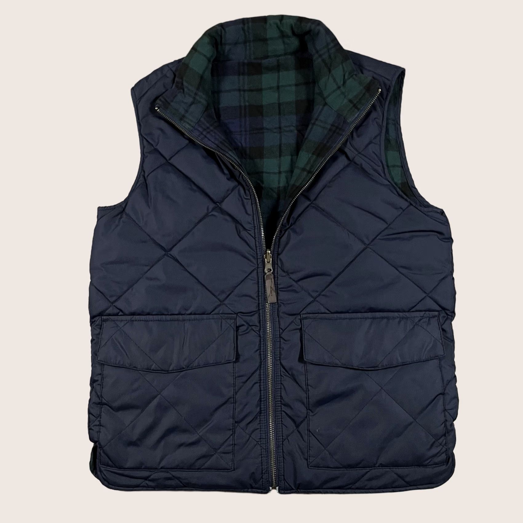 J.Crew J.CREW Vest Mens S Blue Diamond Quilted Reversible Full Zip Thinsulate Winter Fall Spring Insulated Pockets Outdoors Classic Preppy Size US S / EU 44-46 / 1 - 1 Thumbnail