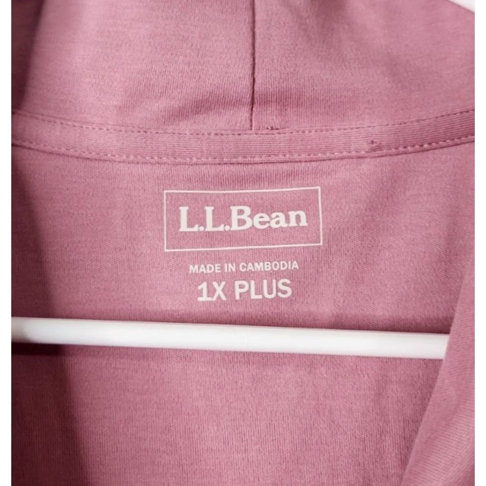 Vintage LL Bean Womens 1X Shawl Collar Long Sleeve Shirt Pullover Top Pink Size XL / US 12-14 / IT 48-50 - 4 Thumbnail
