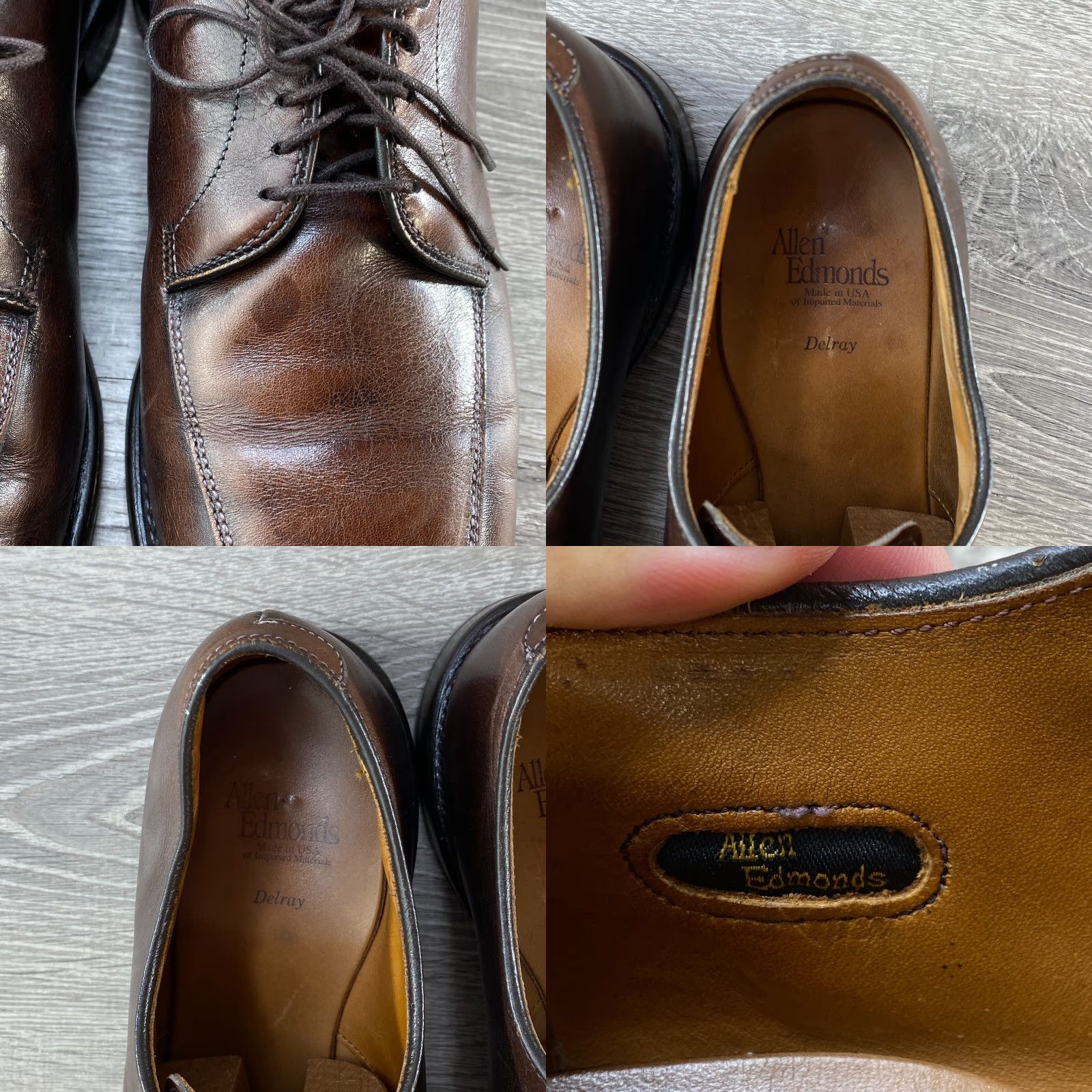 Allen Edmonds Allen Edmonds DELRAY Dress Oxford Brown Leather Mens 9.5 D Size US 10 / EU 43 - 8 Thumbnail