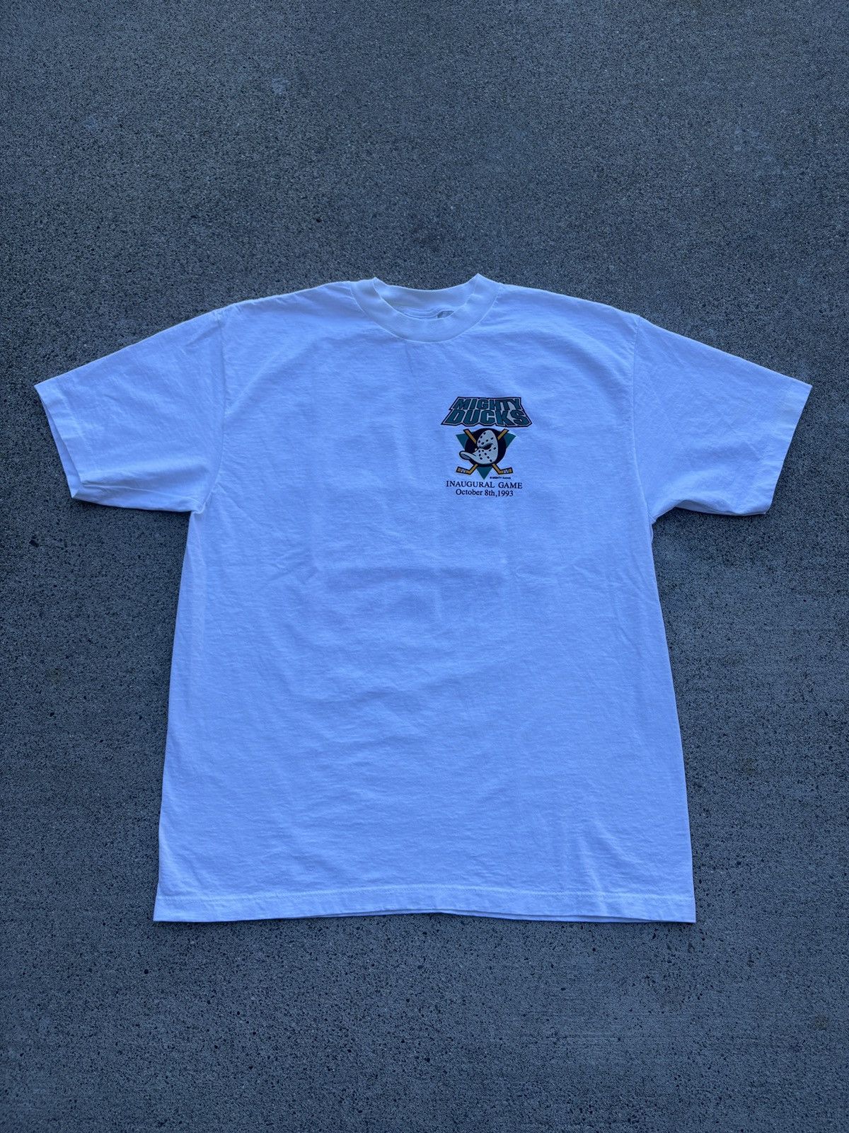 Vintage 1993 NHL Mighty Ducks “Inaugural Game” T-Shirt Sz XL
