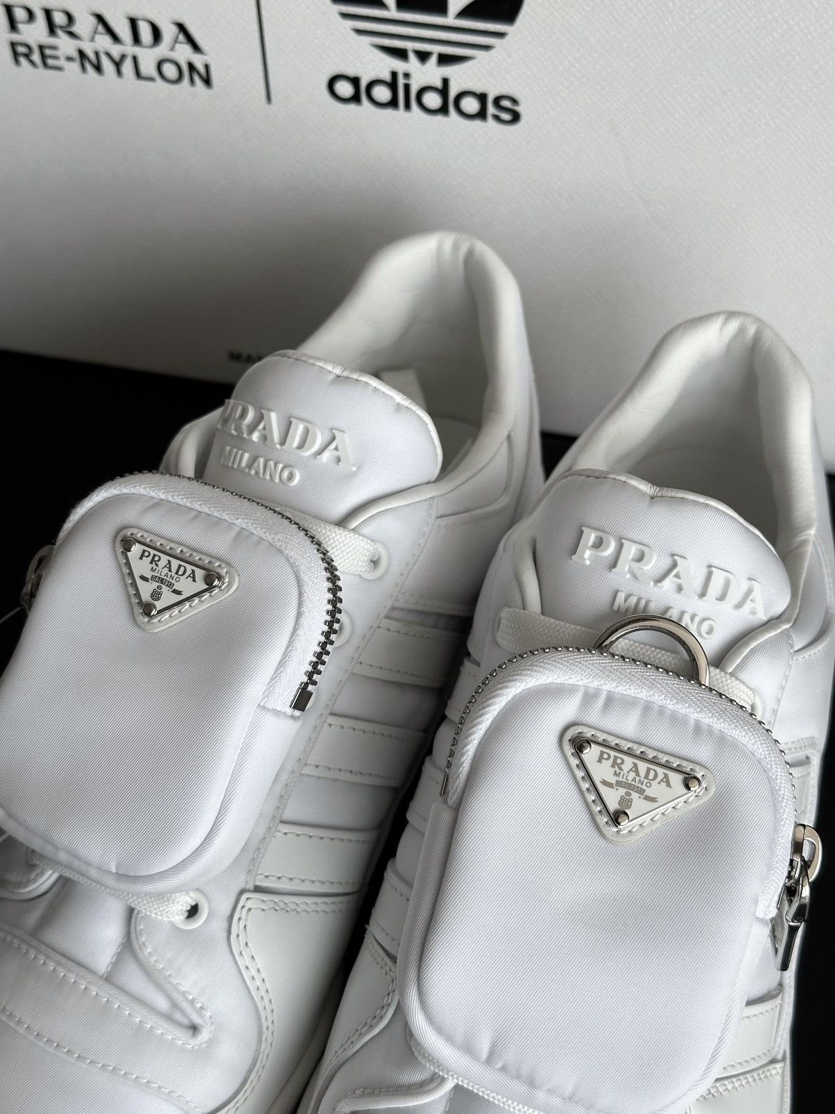 Adidas × Prada Prada Adidas RE-Nylon Forum Low White Sneakers US 6 / 36 Size US 6 / IT 36 - 12 Thumbnail