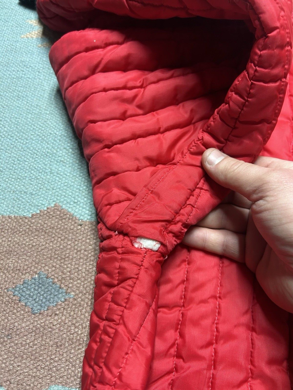Vintage Vtg 60s quilted bomber jacket waffle knit thermal zip large Size US L / EU 52-54 / 3 - 3 Thumbnail