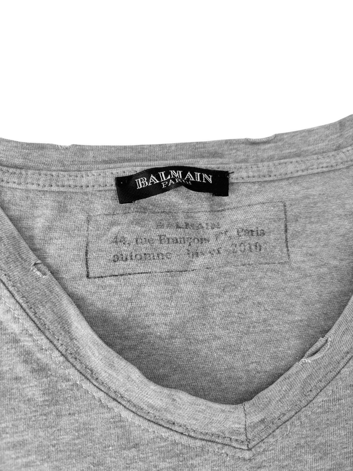 Balmain A/W 2010 Shotgun T-Shirt (Decarnin, AW10/FW10, Distressed) Size US XL / EU 56 / 4 - 8 Thumbnail