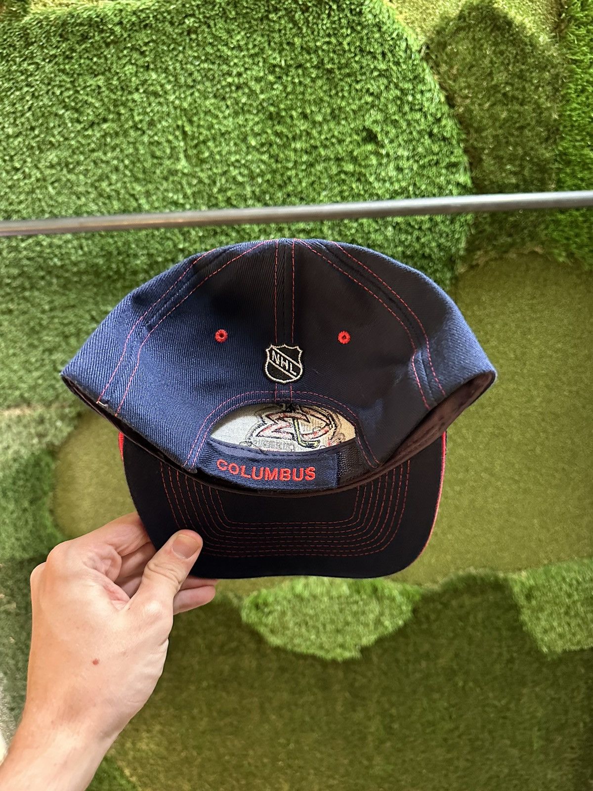 NHL × Vintage Vintage NHL NWT Columbus Blue Jackets Logo Hat Size ONE SIZE - 4 Thumbnail