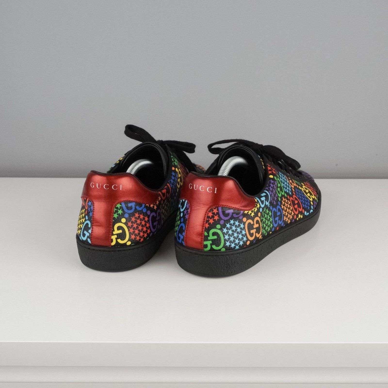 Gucci Gucci psychedelic multicolor monogram logo leather sneakers Size US 10.5 / EU 43-44 - 4 Thumbnail