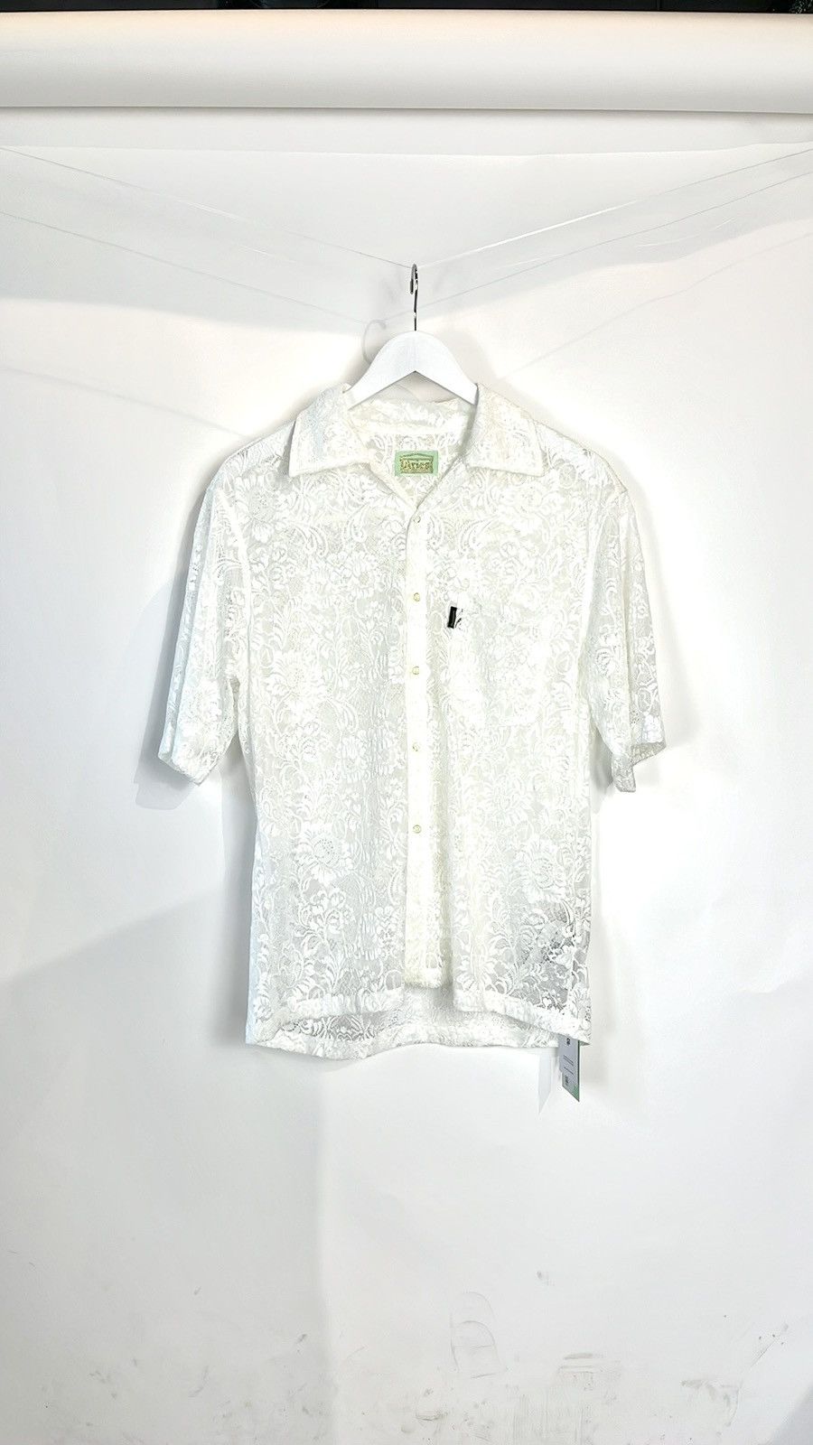 Aries Aries PF/23 White Lace Hawaiian Shirt Size US M / EU 48-50 / 2 - 1 Thumbnail