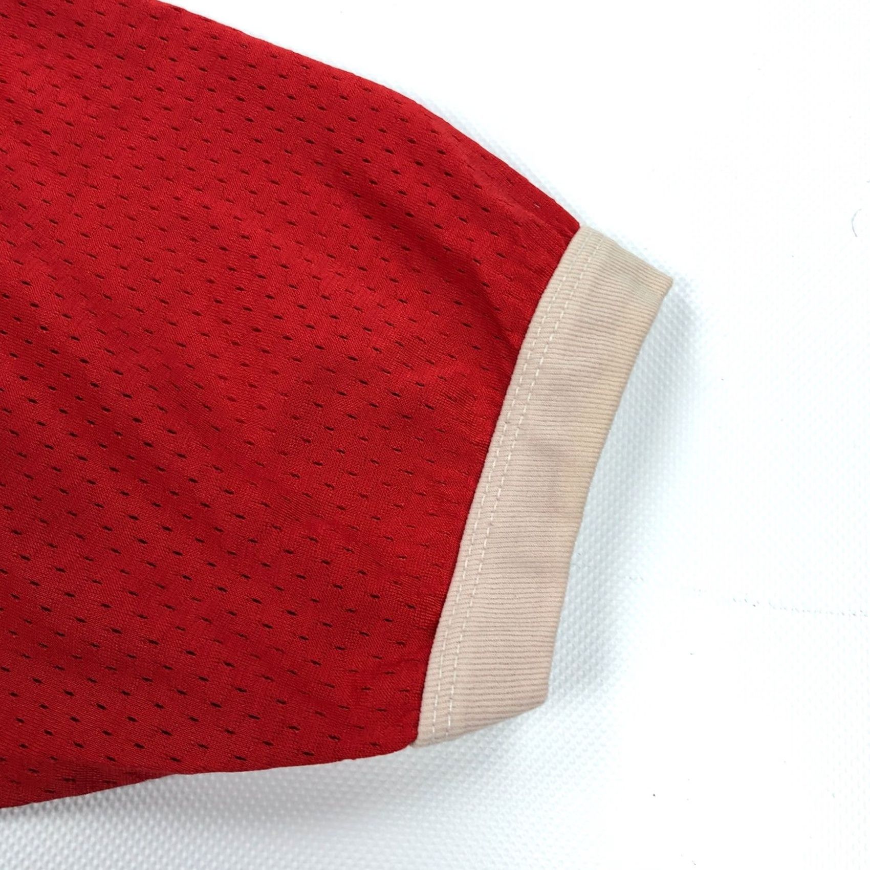 Vintage VINTAGE Russell Jersey 1970s XL Red Tats Athletics Mills 70s Russell Jersey Short Sleeve Adult XL Red Sportswear/Beach Mens Size US XL / EU 56 / 4 - 5 Thumbnail