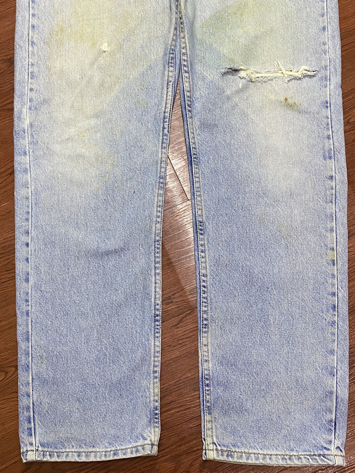 Levi's Vintage Levis505 80’s Orange Tab Grunge Distressed Jeans Size US 35 - 7 Thumbnail