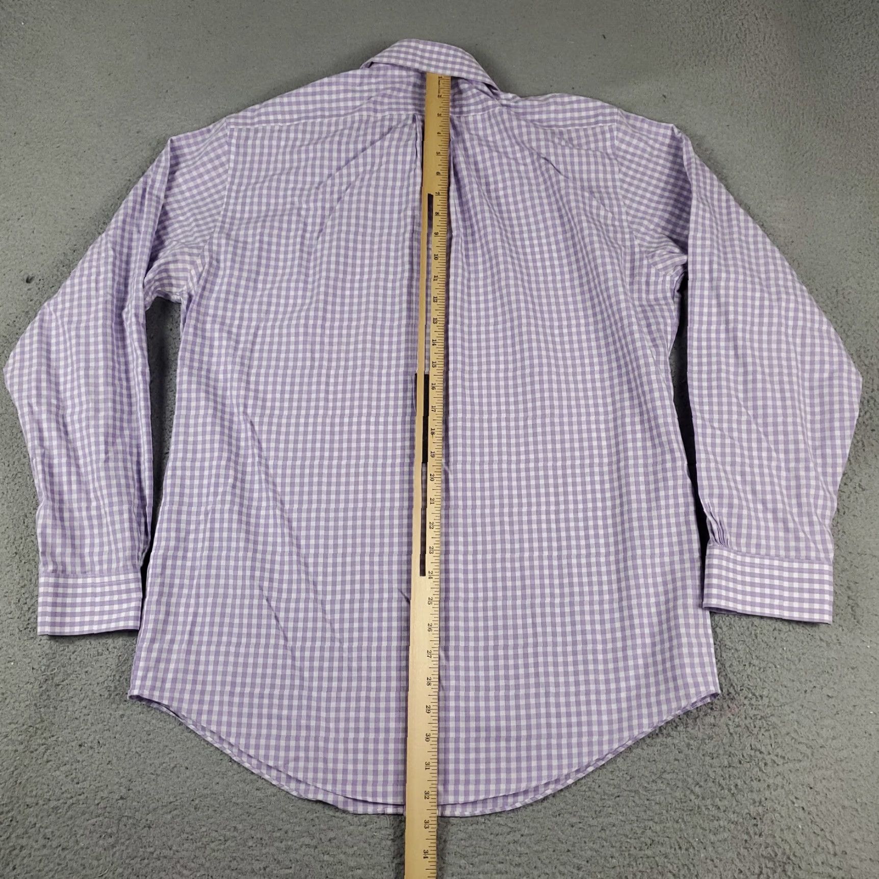 Brooks Brothers VINTAGE? No. Brooks Brothers Shirt Mens Size 15.5 Purple Check Dress Button Up Long Sleeve Size 40R - 3 Thumbnail