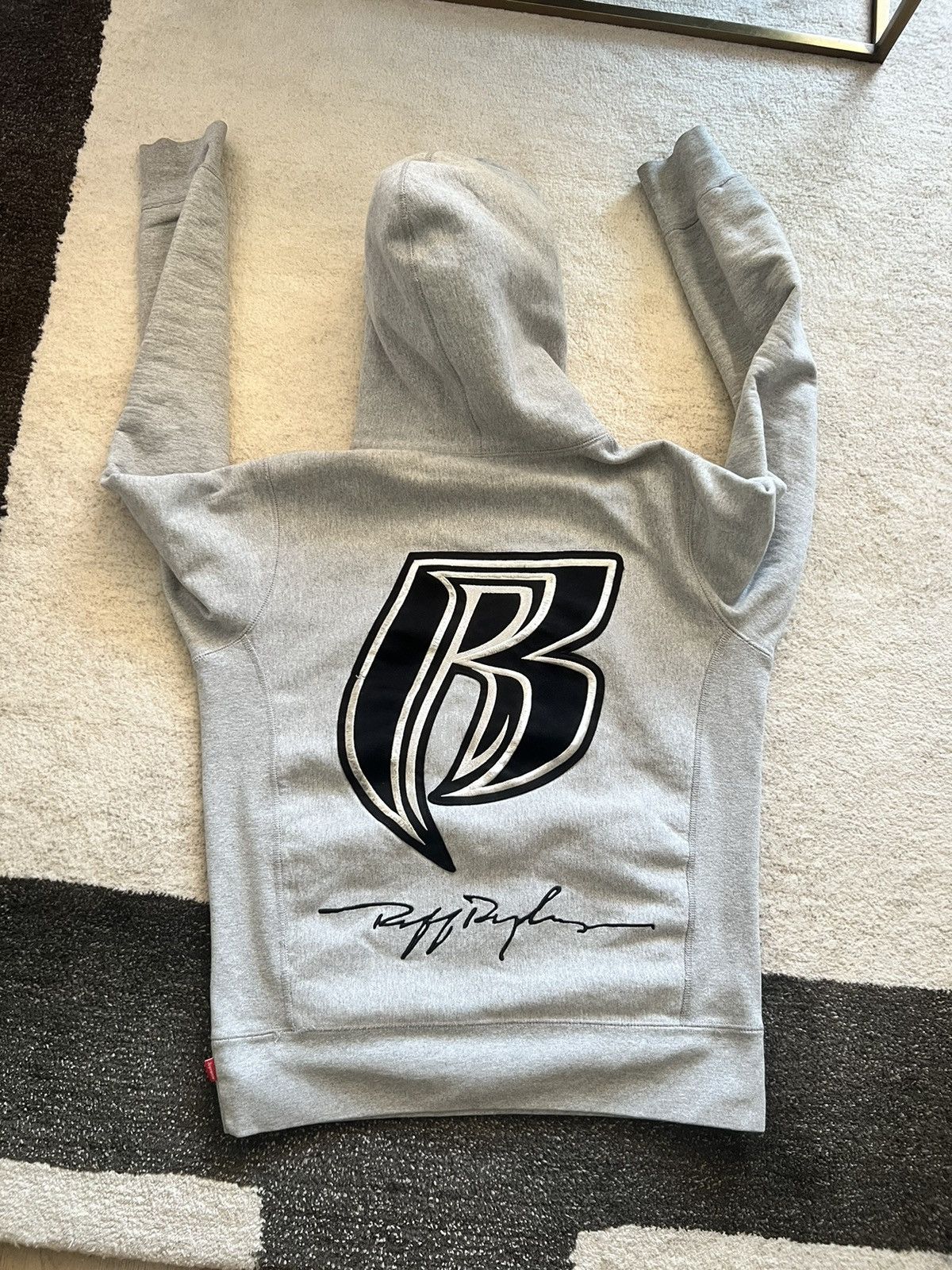 image of Supreme Ruff Ryders Grey Hoodie Size Small, Men's