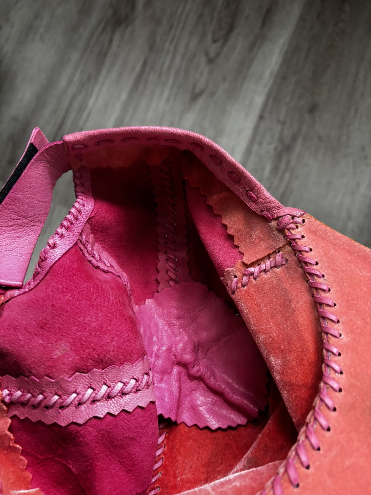 Other Pink Handmade Leather Cap Size ONE SIZE - 6 Thumbnail
