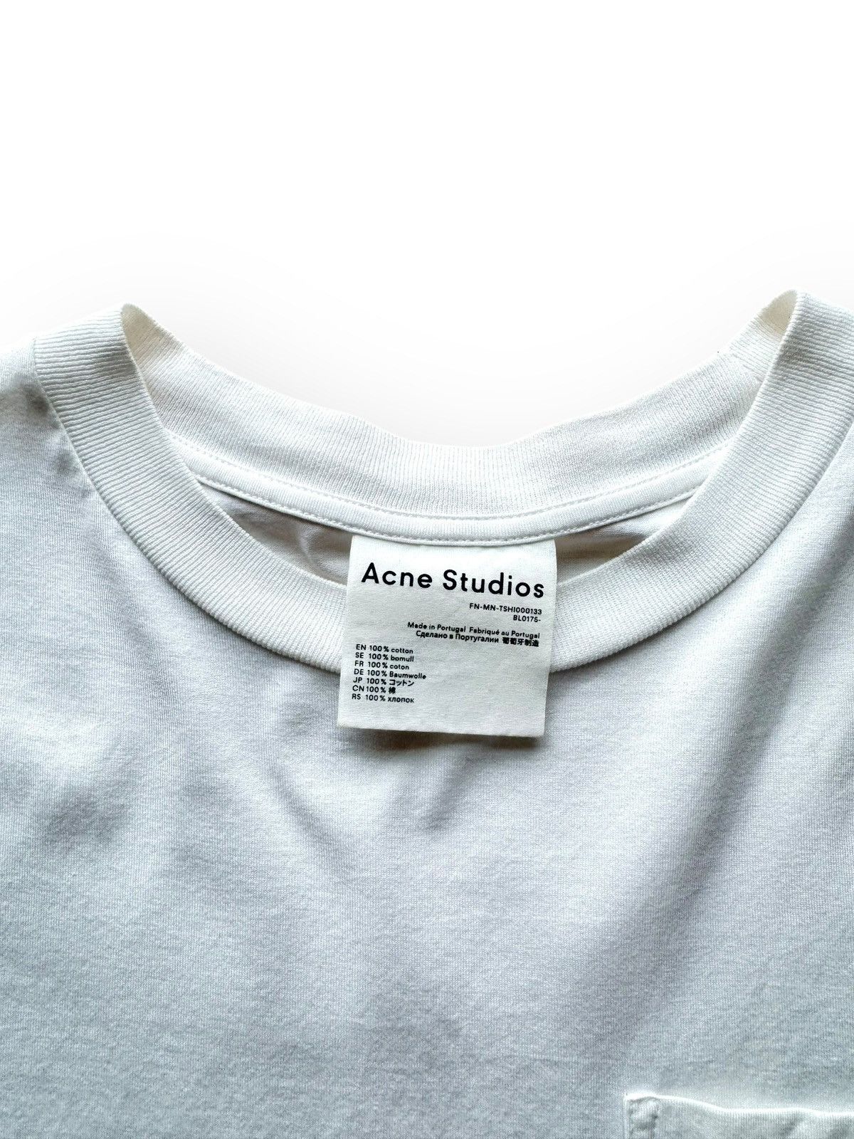 Acne Studios Acne Boxy Cropped White Tee Size US S / EU 44-46 / 1 - 4 Thumbnail