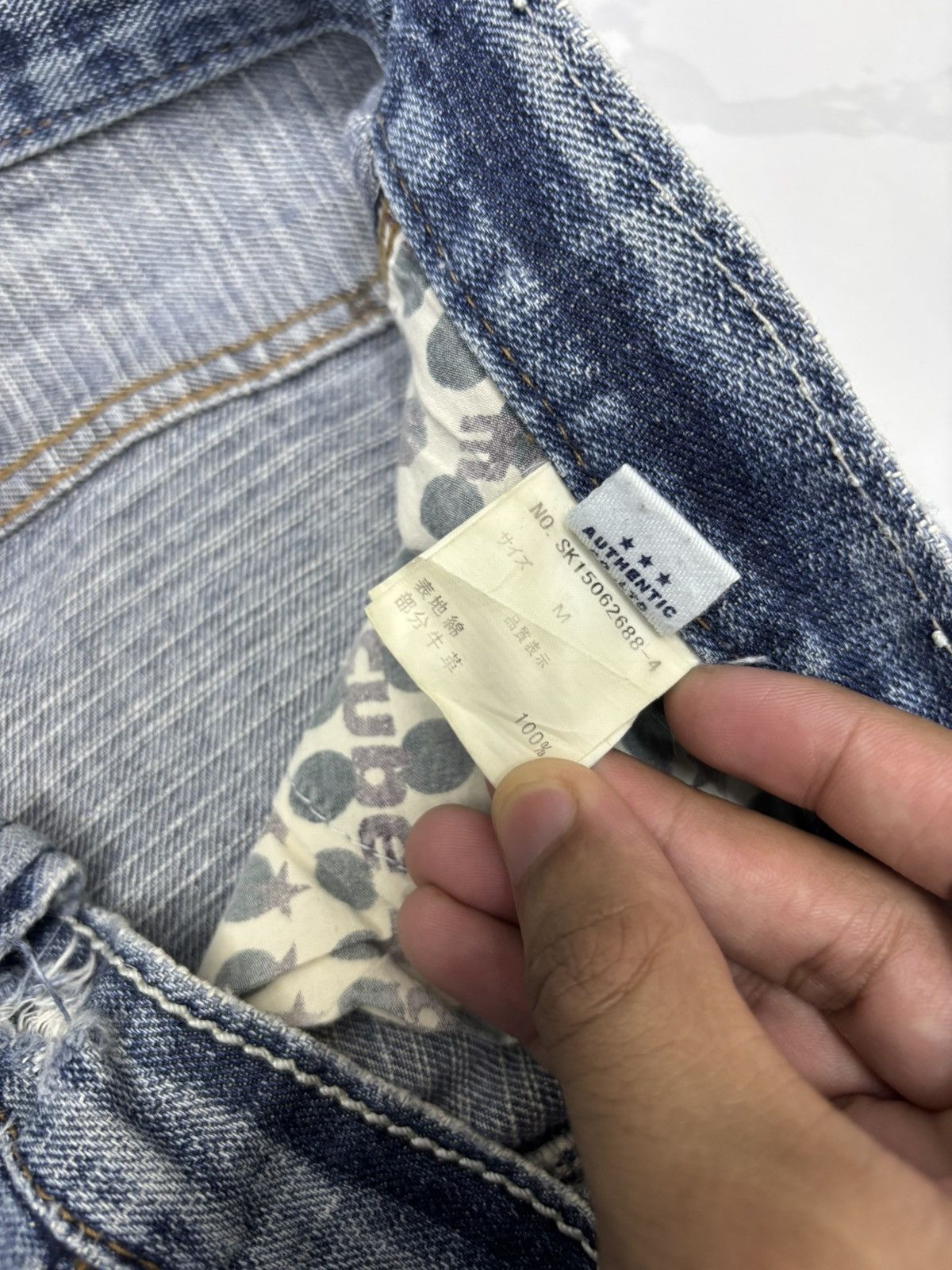 Hysteric Glamour × Le Grande Bleu (L.G.B.) × Tornado Mart Vintage Japanese Rare Pocket Double Cube Sugar Distress Jean Size US 31 - 14 Thumbnail