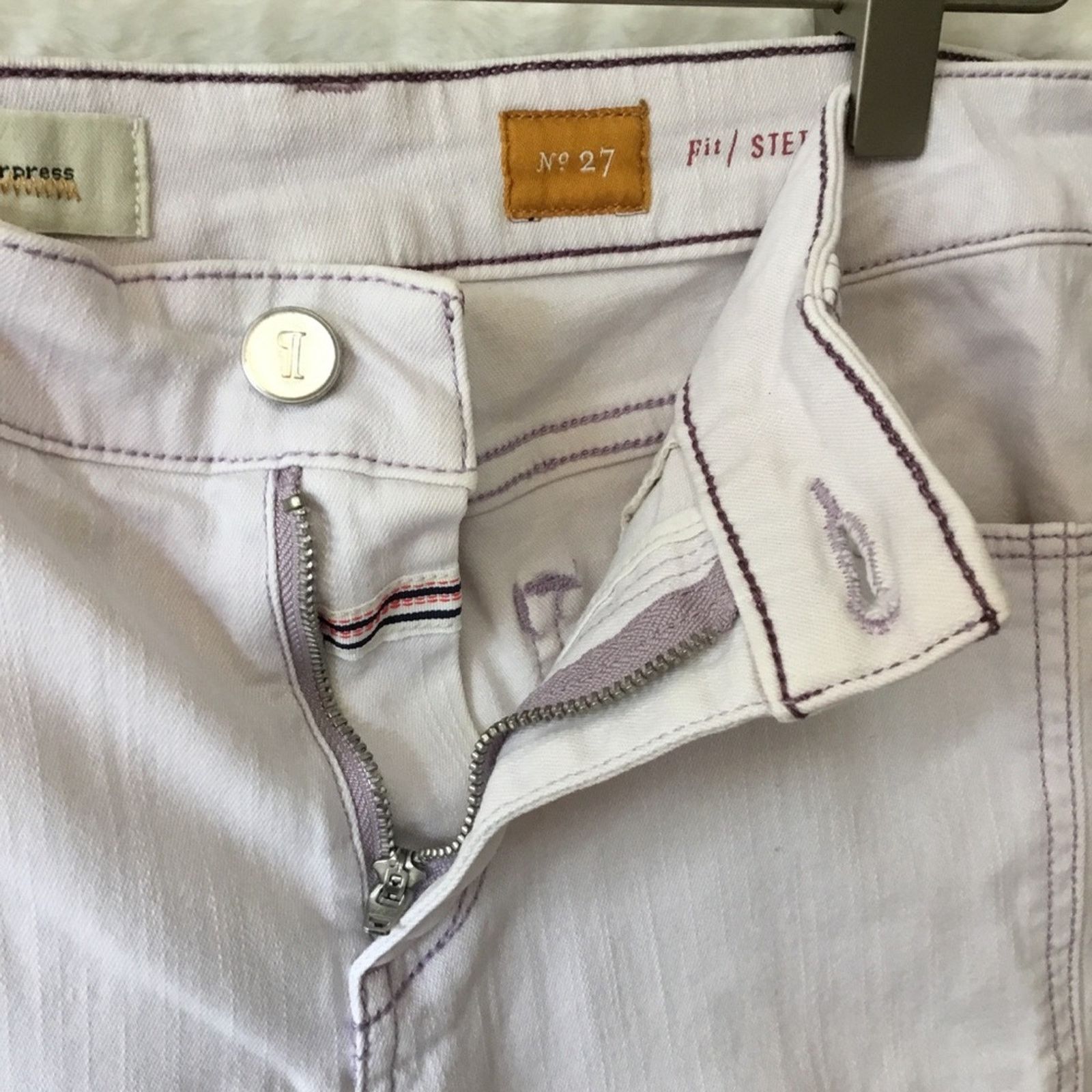 Pilcro and the Letterpress Lavender-Gray Fit/Stet Jeans