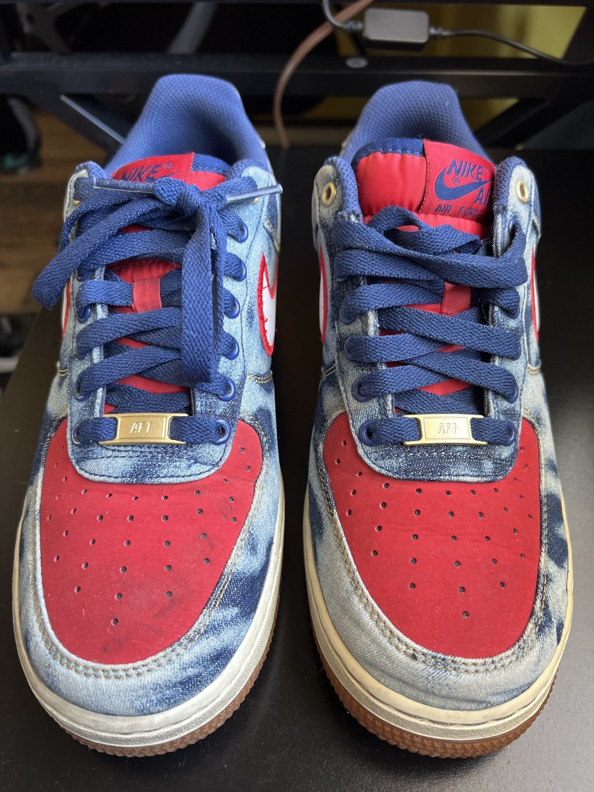 Nike Air Force 1 ‘07 Denim Size US 7.5 / EU 40-41 - 3 Thumbnail
