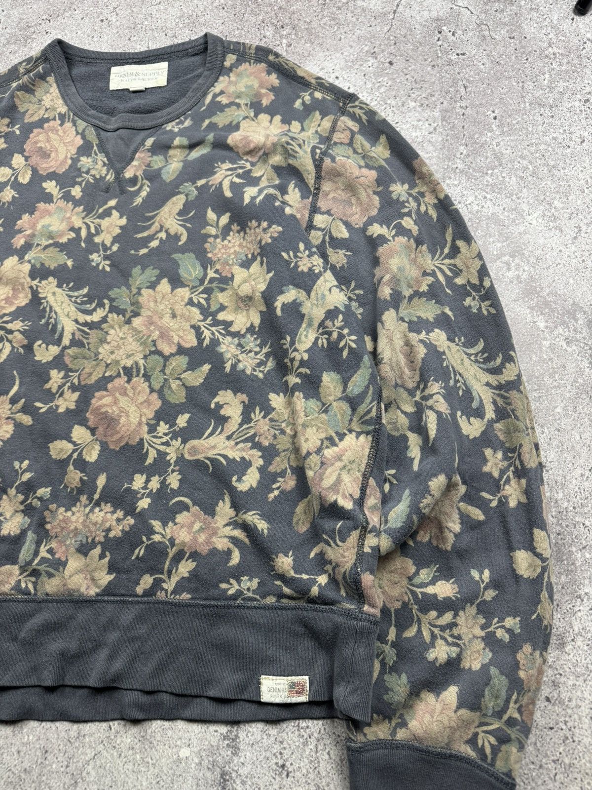 Denim & Supply Ralph Lauren DENIM & SUPPLY RALPH LAUREN Y2K Floral Pullover Sweatshirt Size US XL / EU 56 / 4 - 3 Thumbnail