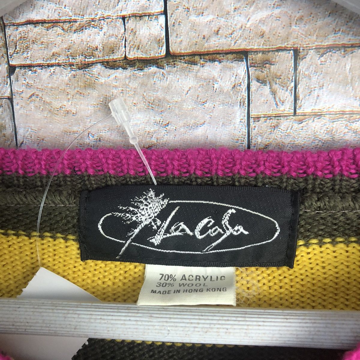 Vintage Laso Red art stripe vintage colourfull Knitwear #A165 Size M / US 6-8 / IT 42-44 - 9 Thumbnail
