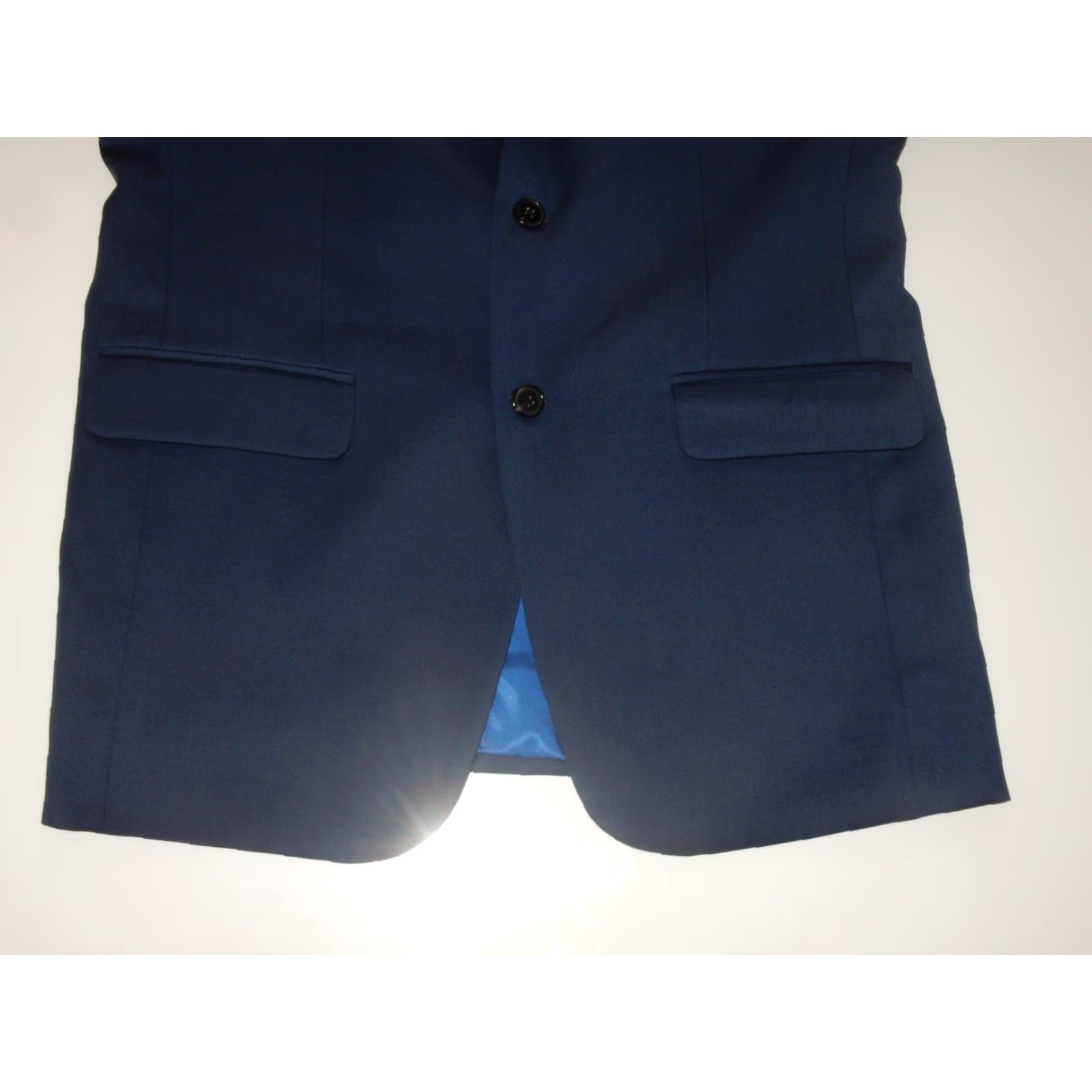 Vintage StudioSuits Men Sport Coat Blazer Jacket Size 42 US/52 EUR Wool Blue 2 Button Dual Vents Mens Regular Coat Blazer 1 Piece StudioSuits Size 42R - 3 Thumbnail