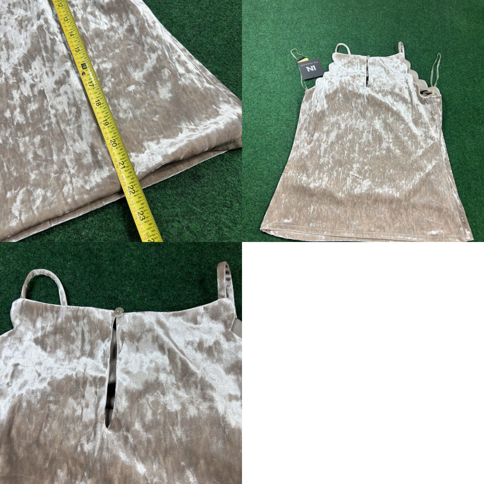 Vintage I.N. San Francisco Tank Top Medium Silver Boho Neck New W Tags Size M / US 6-8 / IT 42-44 - 8 Thumbnail
