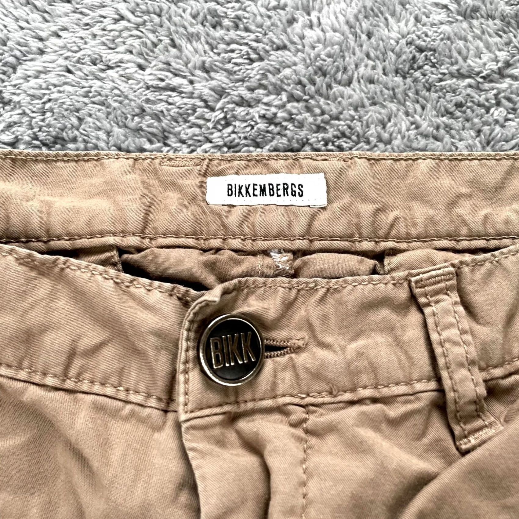 Vintage Bikkembergs Pants Mens 33x30 Beige Cotton Stretch Cargo Pocket Straight Leg Pants Mens Beige Cargo Pocket Straight Leg 33x30 Regular Mens Size US 33 - 5 Thumbnail