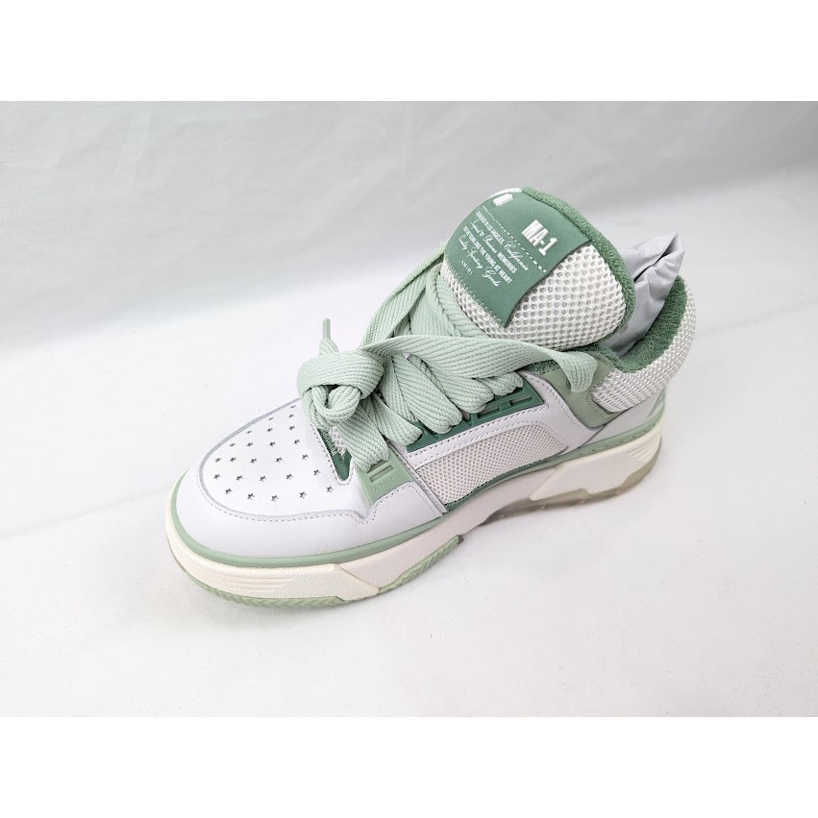 Amiri o1rshd1 MA-1 Low-Top Sneakers in White/Mint Size US 11 / EU 44 - 9 Thumbnail