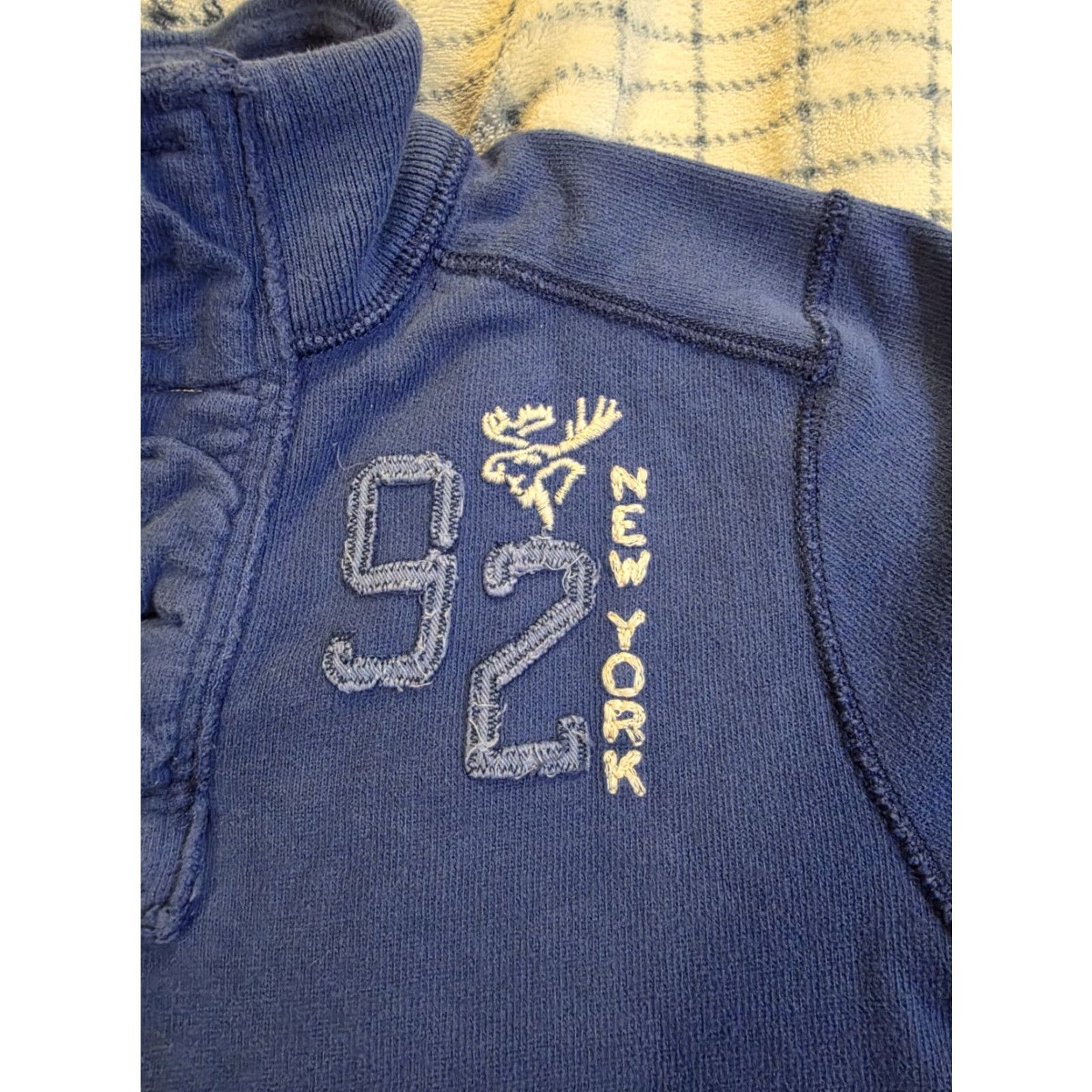 Abercrombie & Fitch VINTAGE Abercrombie & Fitch Kangaroo Pocket Mockneck Henley Blue Shirts Mens XL Medium Boys Xl? Size US M / EU 48-50 / 2 - 3 Thumbnail