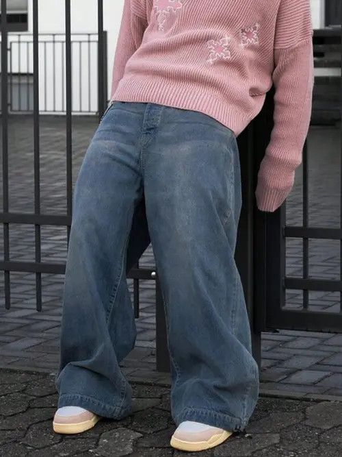 Jean Loose fit Denim Jeans y2k Vintage Size US 34 / EU 50 - 1 Thumbnail
