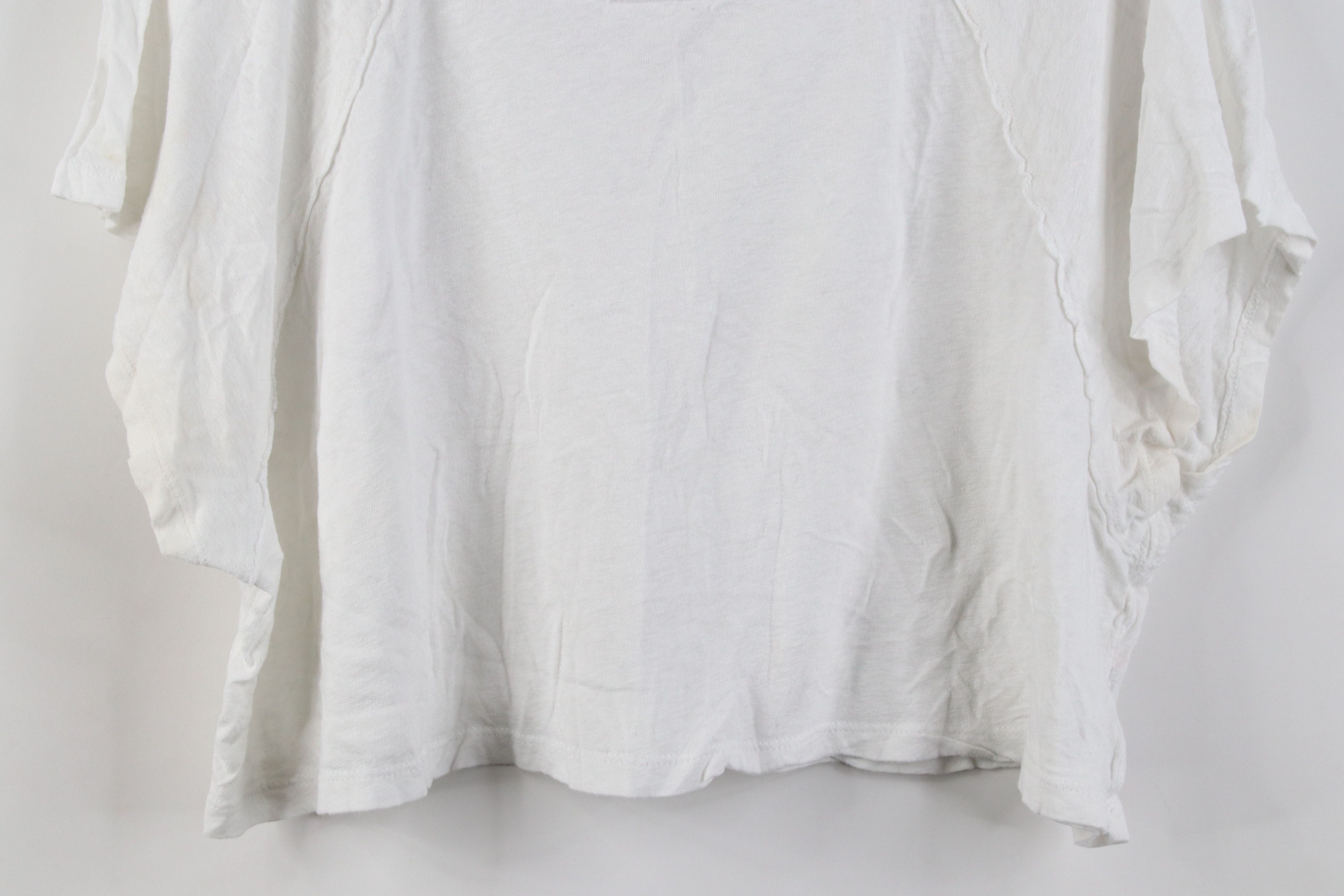 Free People Free People Sheer Babydoll Linen Blend Boxy Fit T-Shirt Size XS / US 0-2 / IT 36-38 - 3 Thumbnail