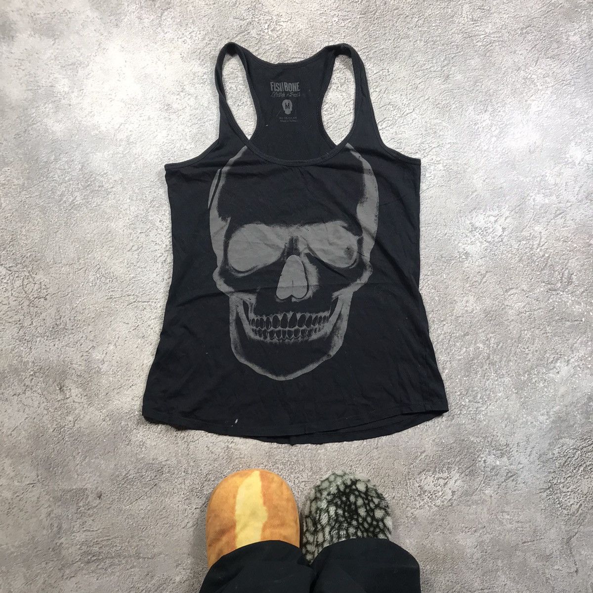 Vintage Vintage 90s Skull Graphic Tank Top Y2K Grunge Punk Boxy M Size M / US 6-8 / IT 42-44 - 1 Thumbnail
