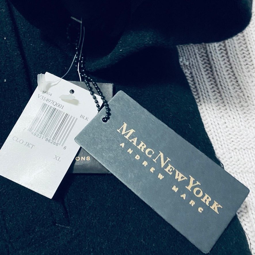 Andrew Marc Marc New York black wool peacoat NWT Size US XL / EU 56 / 4 - 5 Thumbnail