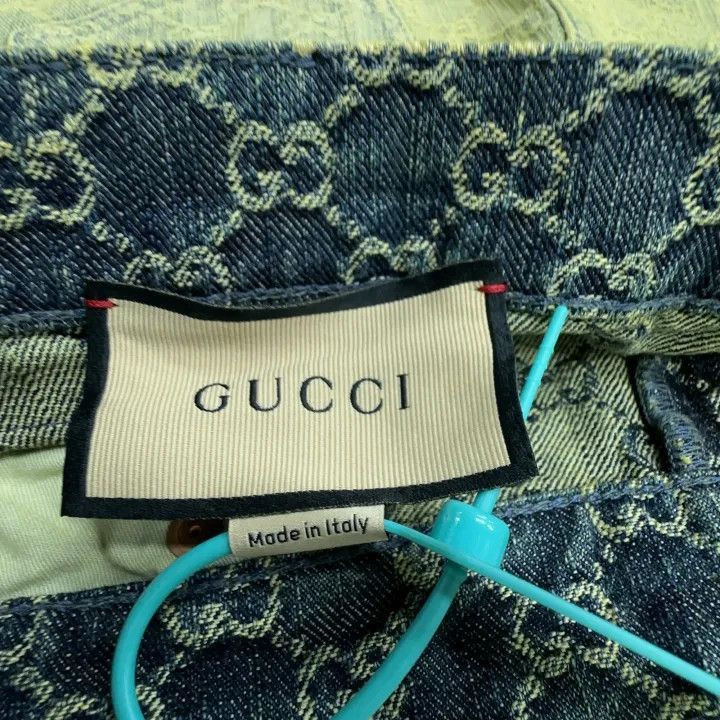 Gucci Gucci GG A-Line Denim Skirt in Blue Black-2507 Size 39" - 6 Thumbnail